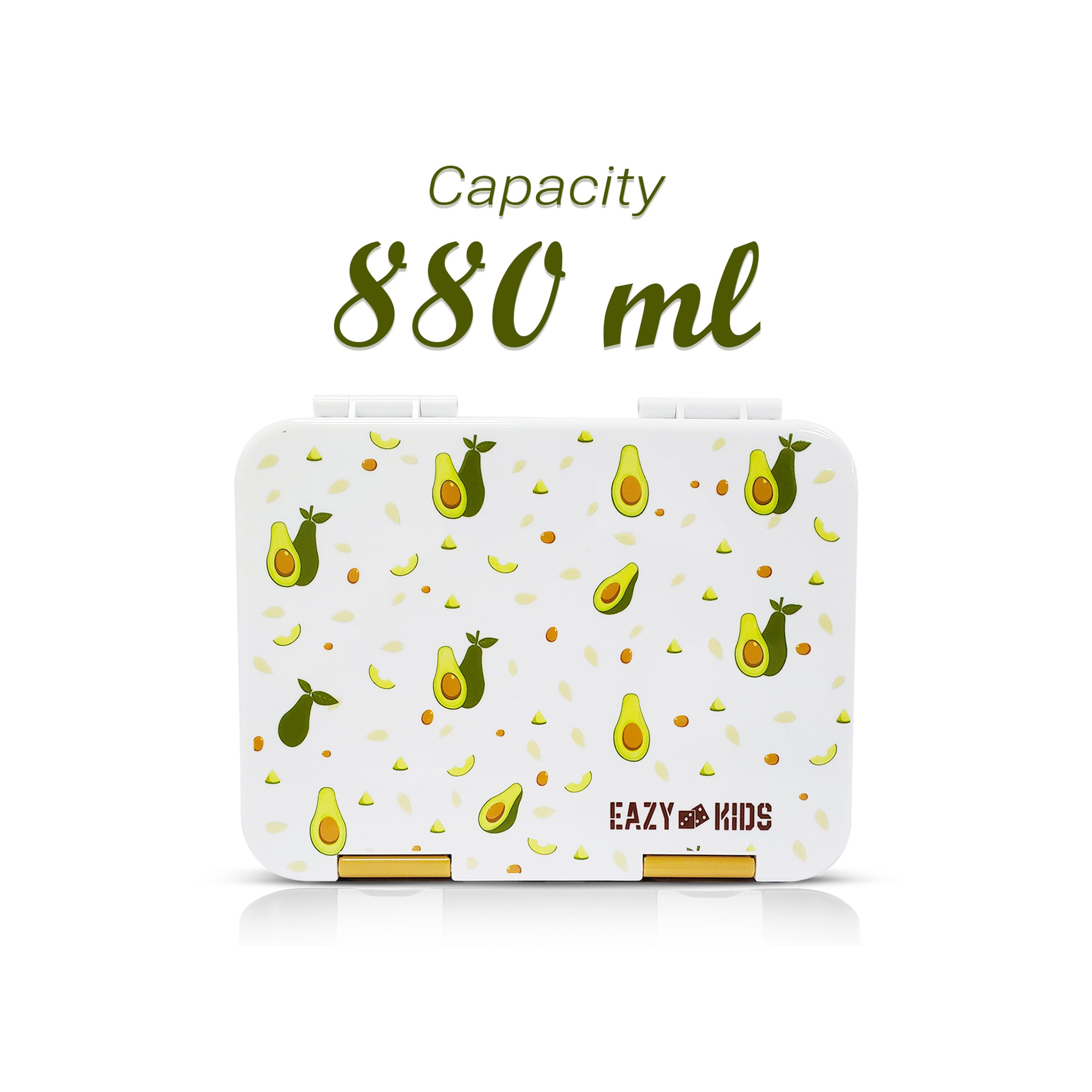 Eazy Kids 6 & 4 Convertible Bento Lunch Box With Sandwich Cutter Set, Avocado-school-lunchessentials-lunchboxes-image-5