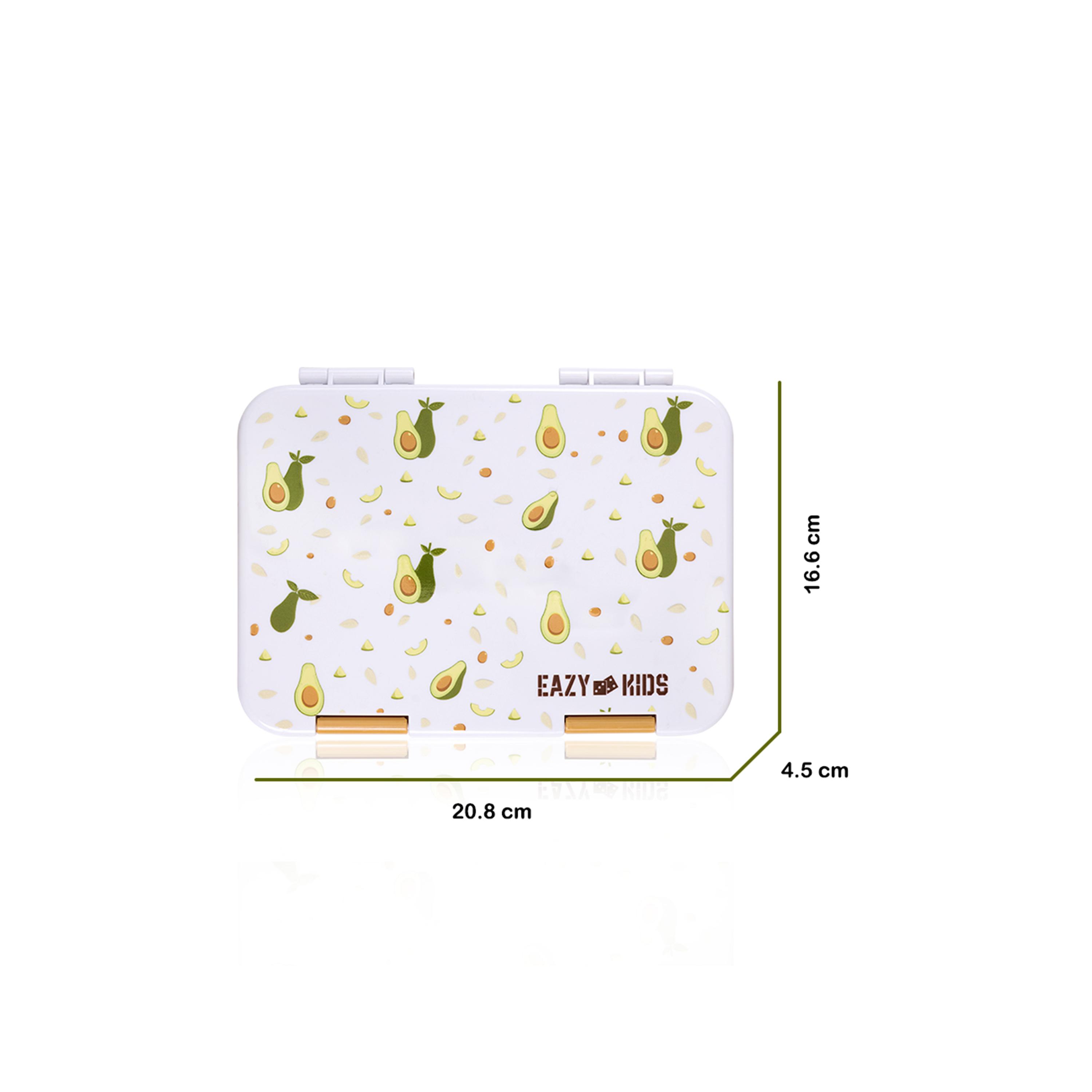 Eazy Kids 6 & 4 Convertible Bento Lunch Box With Sandwich Cutter Set, Avocado-school-lunchessentials-lunchboxes-image-7