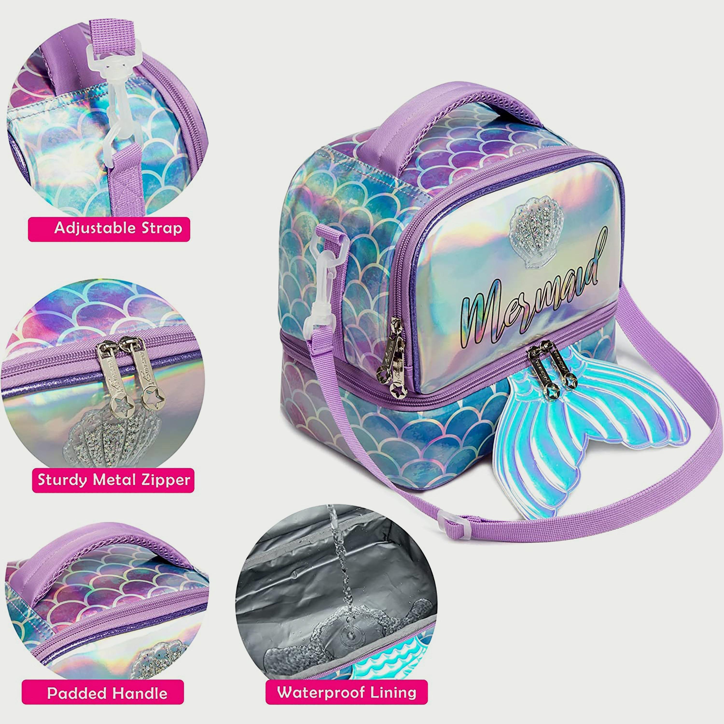 Eazy Kids Lunch Bag, Mermaid Purple-school-lunchessentials-lunchbags-image-3