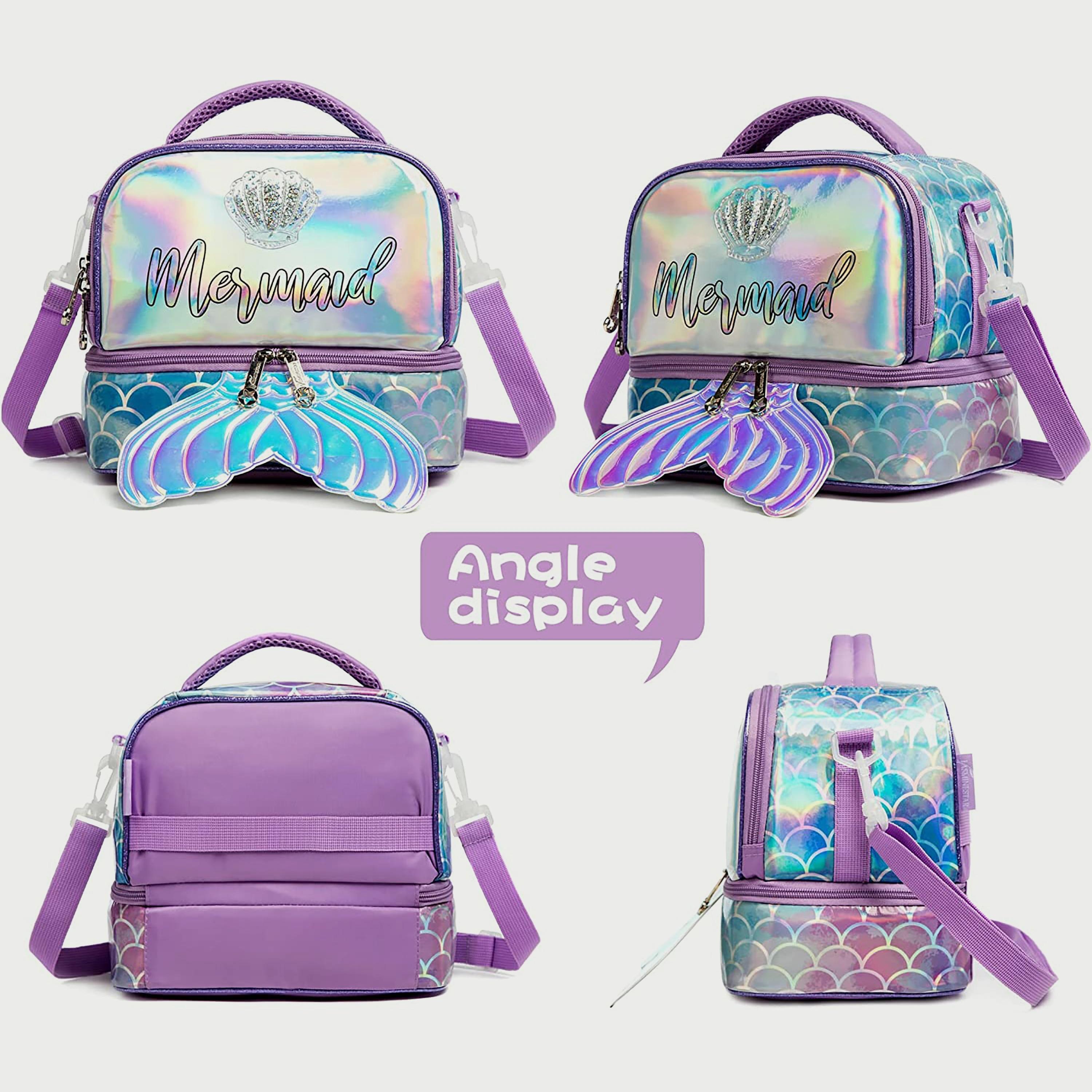 Eazy Kids Lunch Bag, Mermaid Purple-school-lunchessentials-lunchbags-image-4