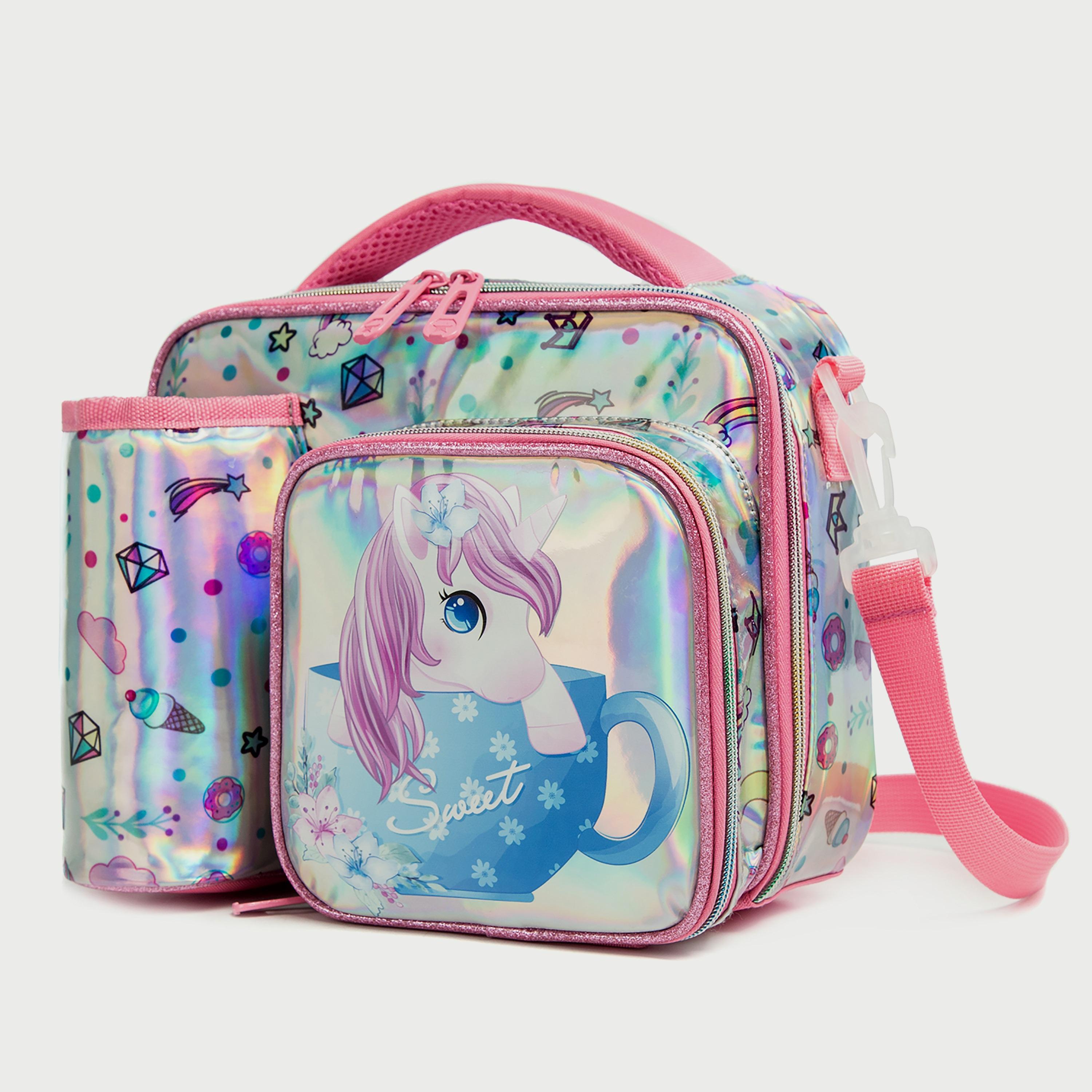 حقيبة غداء من إيزي كيدز، يونيكورن وردي-school-lunchessentials-lunchbags-image-2
