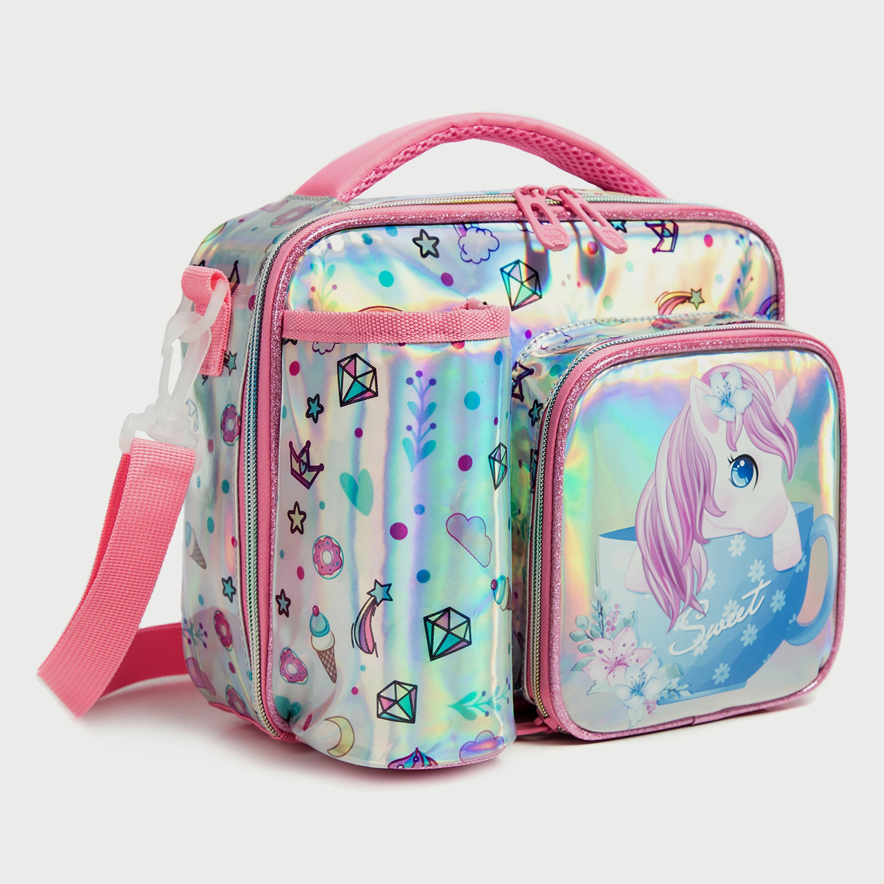 حقيبة غداء من إيزي كيدز، يونيكورن وردي-school-lunchessentials-lunchbags-image-3