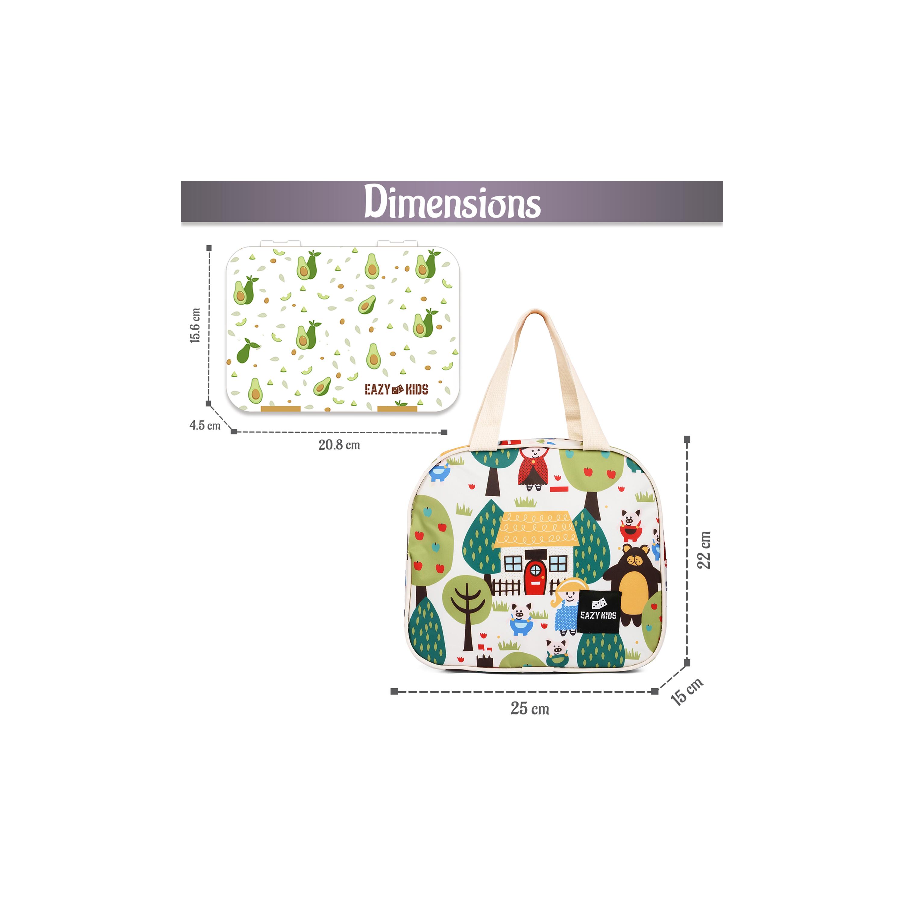 صندوق غداء بينتو مع حقيبة غداء معزولة وقاطع من إيزي كيدز، أفاجادرو-school-lunchessentials-sets-image-9