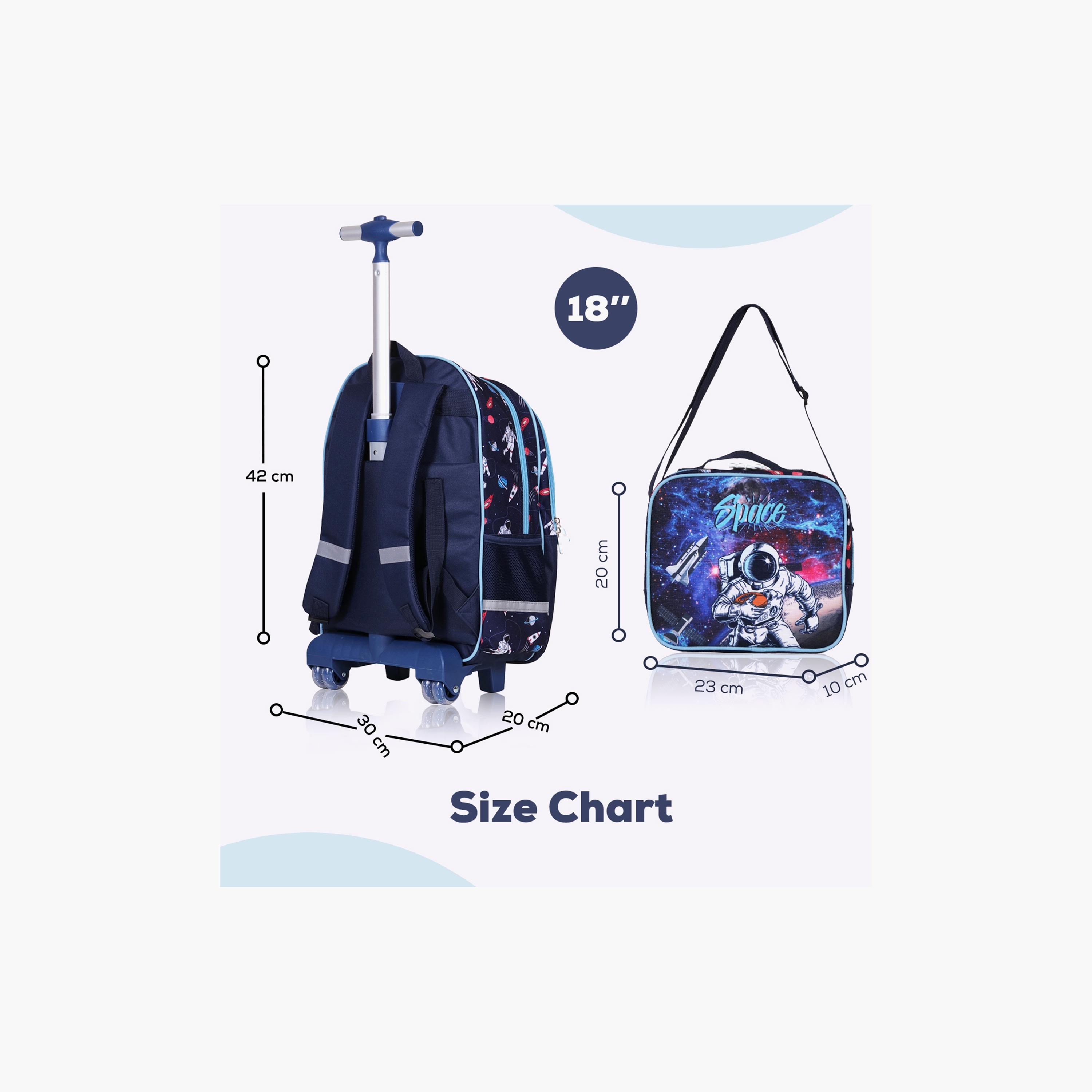 Eazy Kids - 4-Piece School Bag, Lunch Bag, Activity Bag & Pencil Case, 17 Inch, Astronaut Blue-school-bagsandbackpacks-sets-image-5