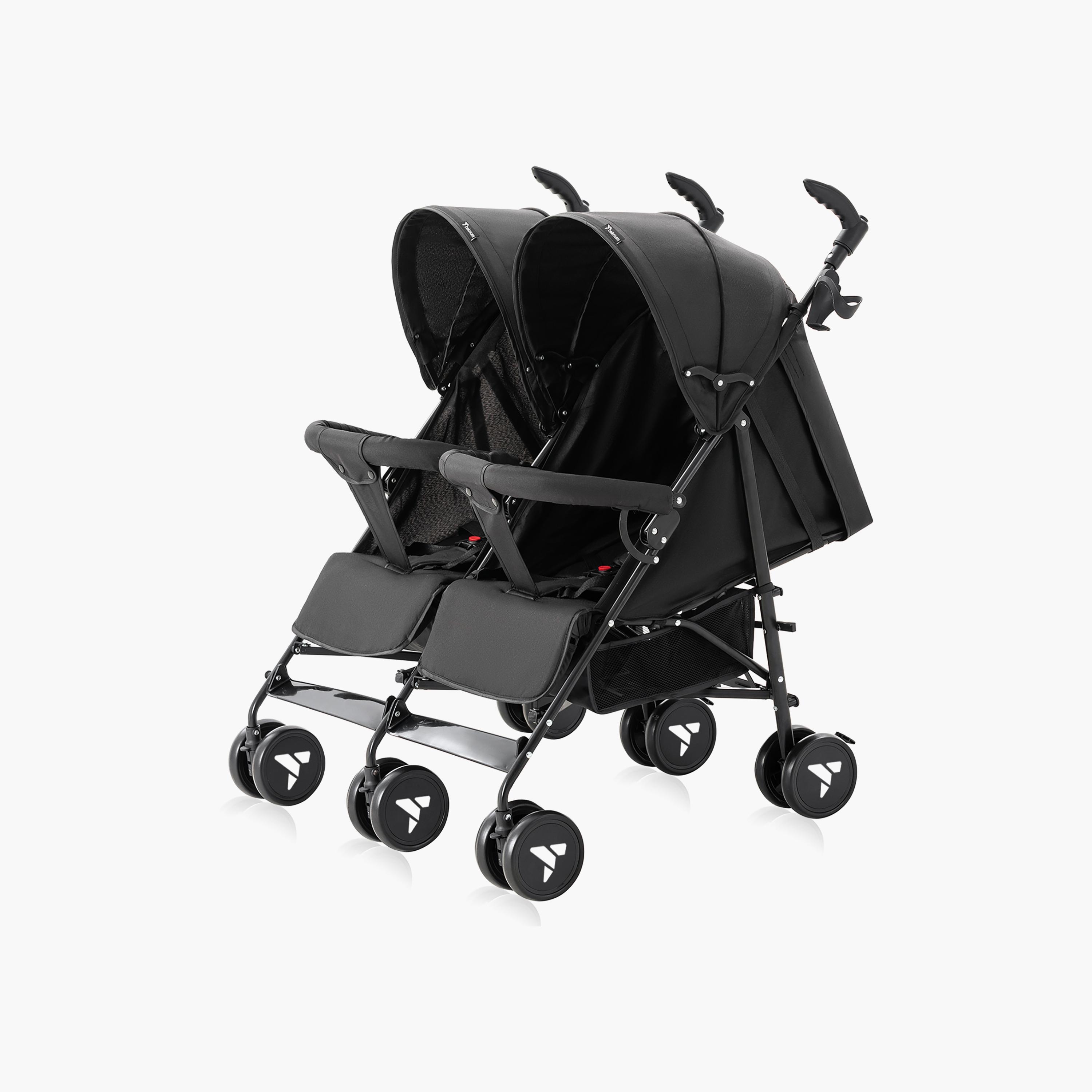 Teknum Twin Stroller Fellow, Black-baby-gear-strollersandprams-strollers-image-1