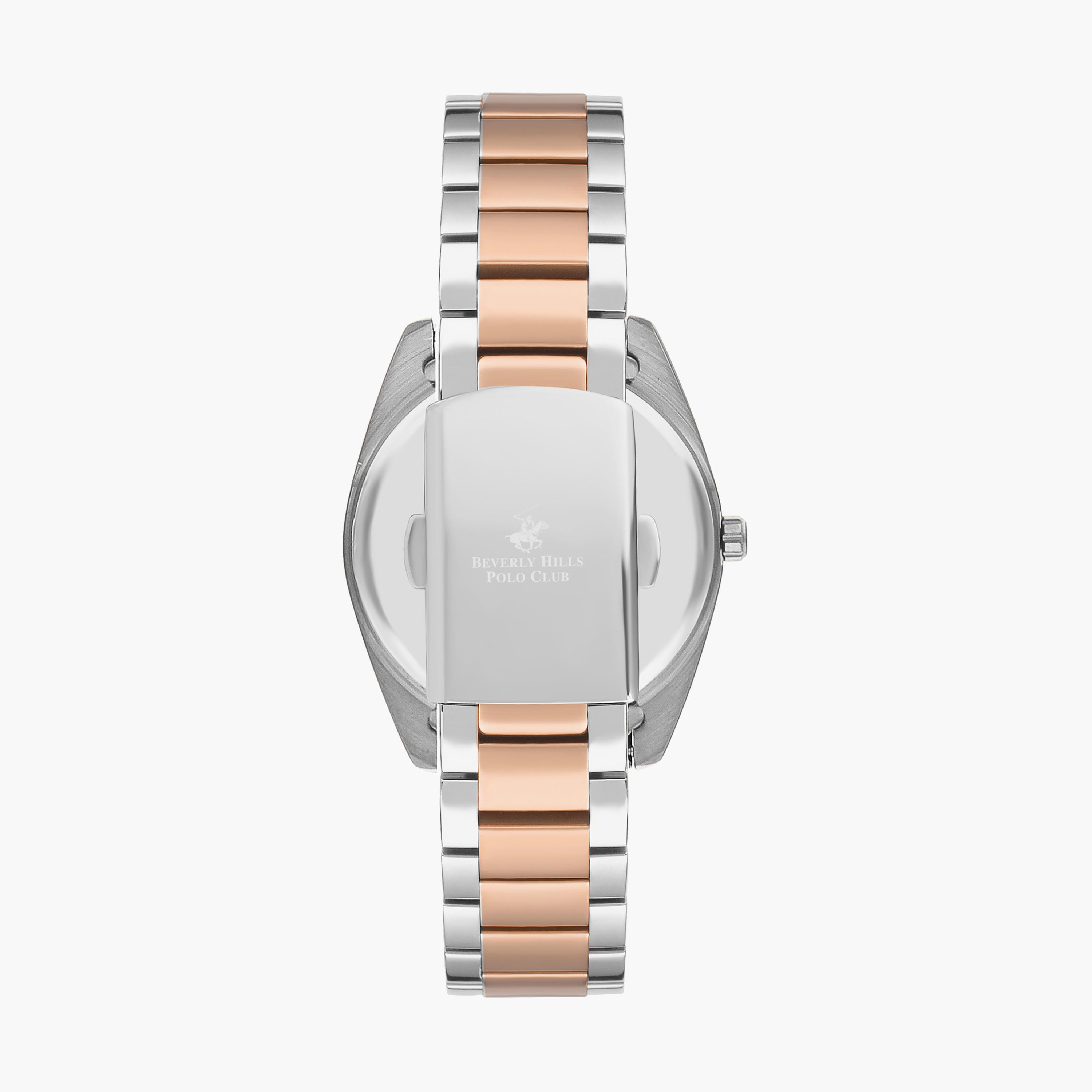 Beverly Hills Polo Club Women's Silver & Rose Gold Analog Stainless Steel Strap Watch | BP3338X.530 | 36 MM-women-watchesandjewellery-watches-image-3