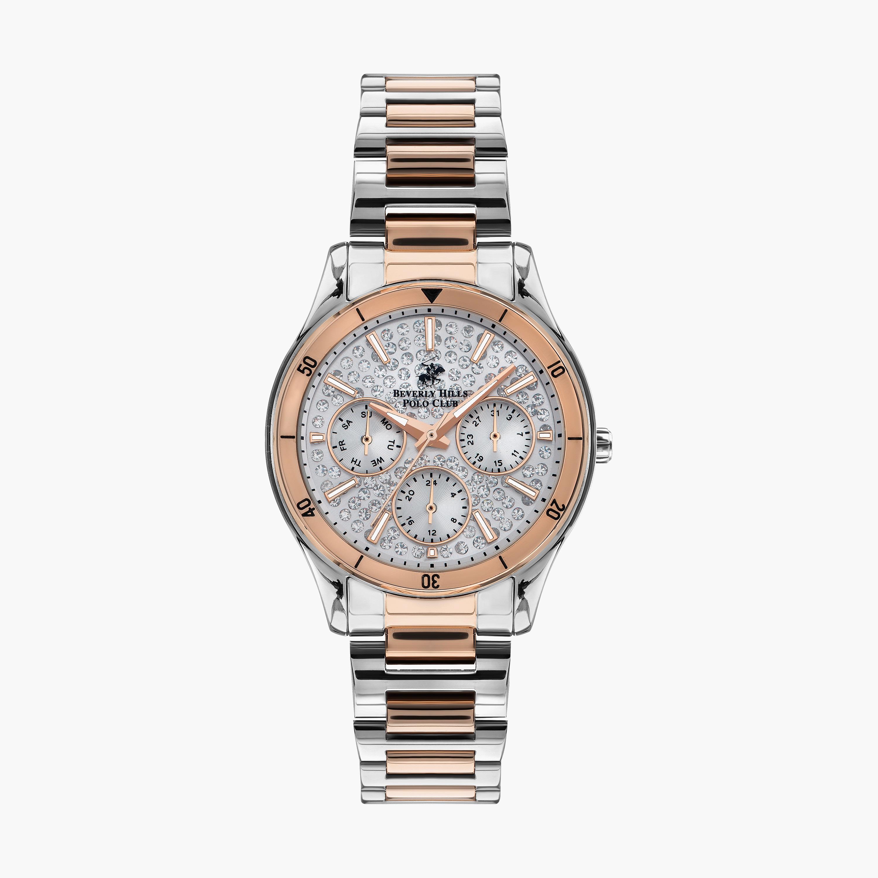  BP3350X.530 | ساعة بيفرلي هيلز بولو كلوب ذو كرونوغراف بسوار ستانلس ستيل مع لون فضي وذهبي وردي للرجال-women-watchesandjewellery-watches-image-1