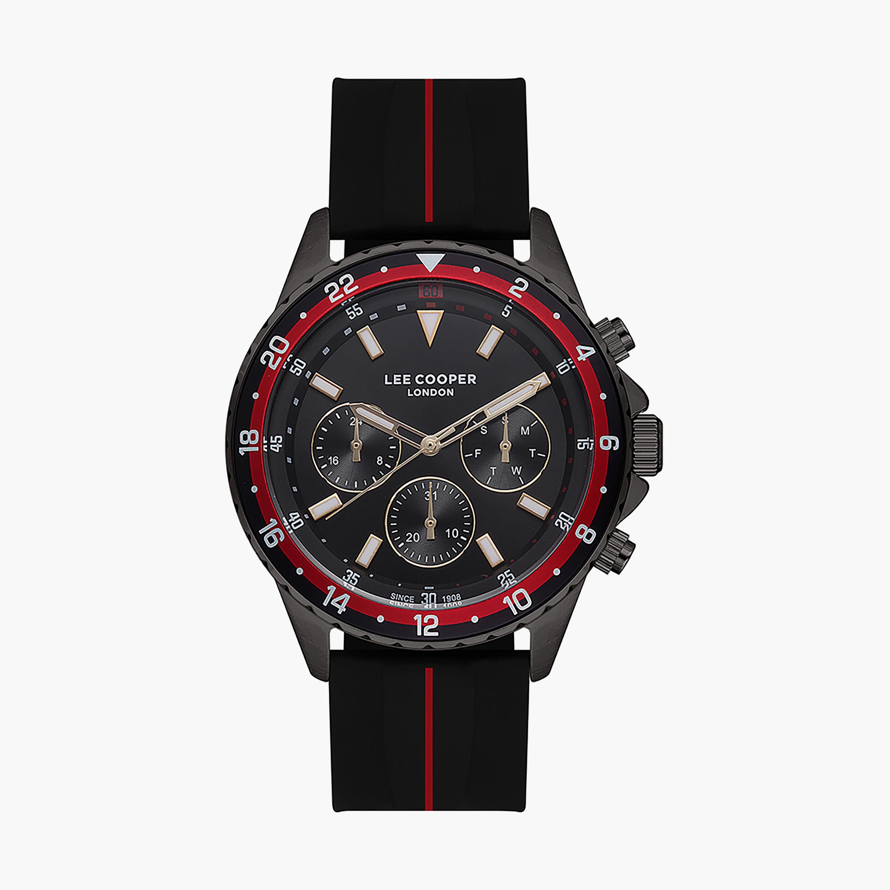  LC07210.651 | ساعة كرونوغراف بسوار سيليكون اسود للرجال من لي كوبر-men-watchesandjewellery-watches-image-1