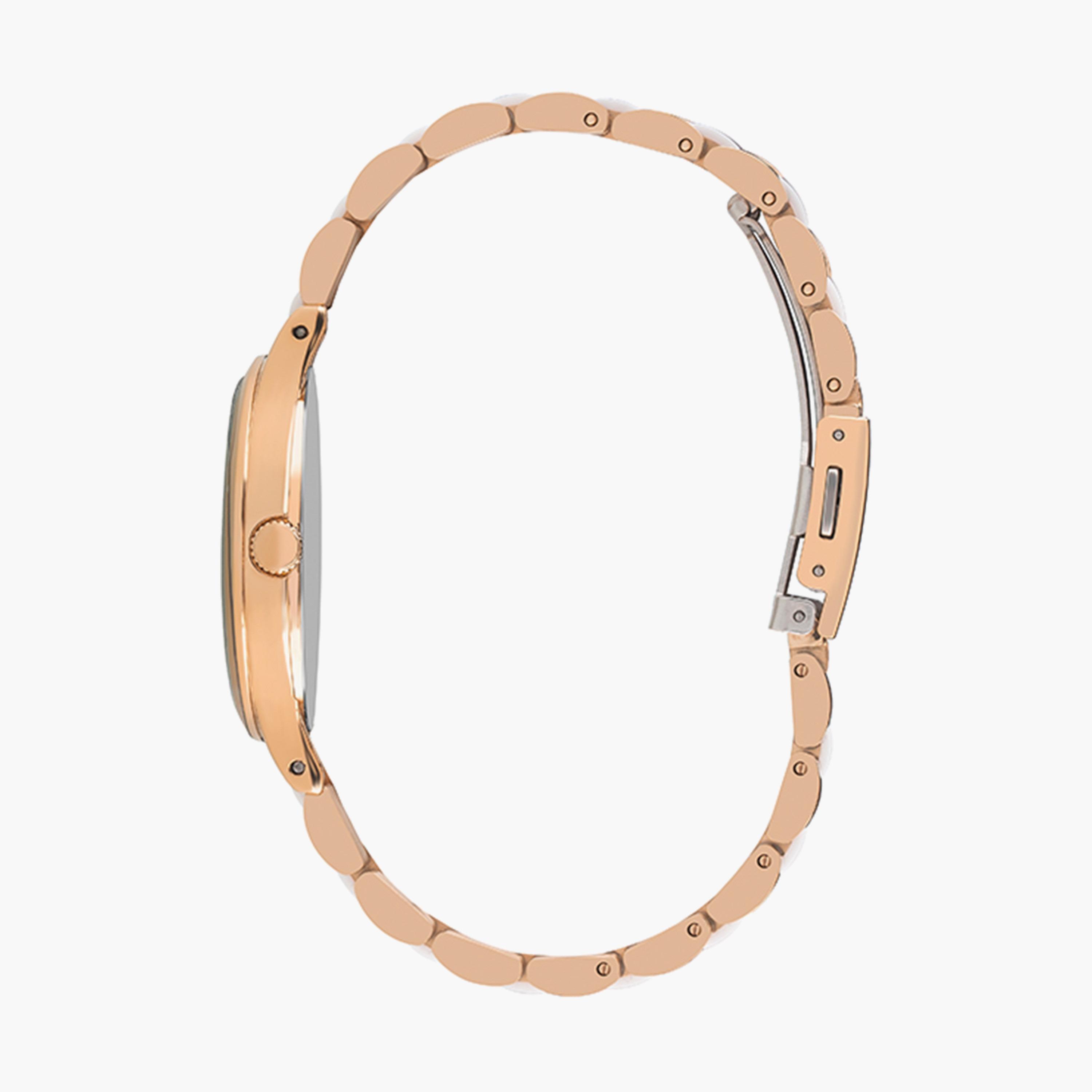  LC07458.420 | ساعة أنالوج ذهبية وبيضاء بسوار ستانلس ستيل من لي كوبر للنساء-women-watchesandjewellery-watches-image-2