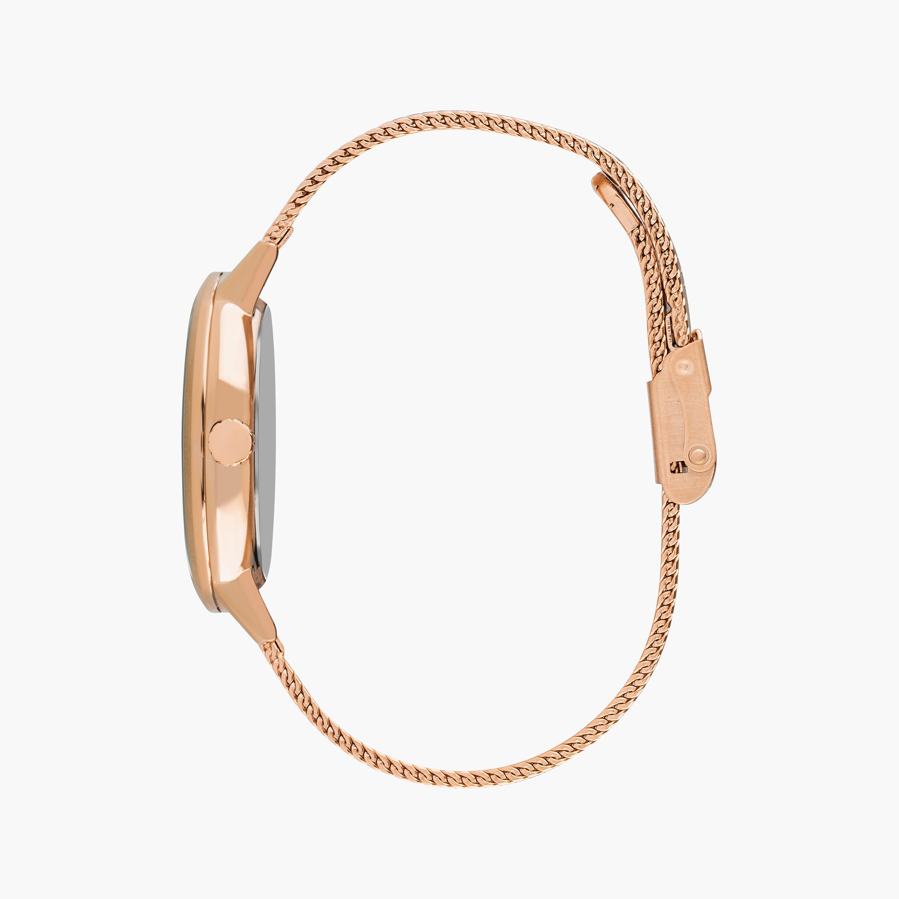  LC07473.430 | ساعة لي كوبر بسوار شبكي ذهبي وردي مع أنالوج-women-watchesandjewellery-watches-image-2