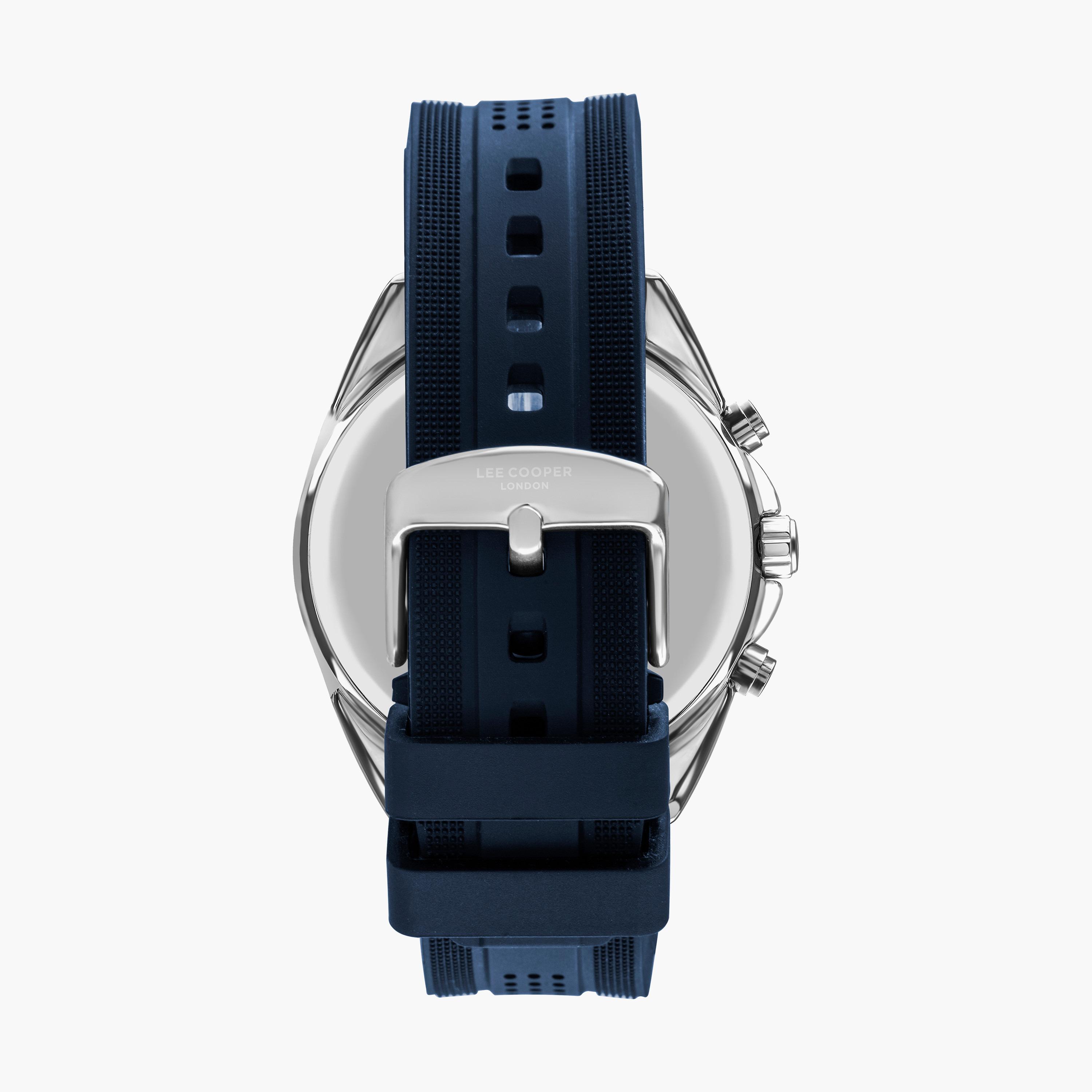 Lee Cooper Men's Dark Blue Chronograph Silicone Strap Watch | LC07527.399-men-watchesandjewellery-watches-image-3