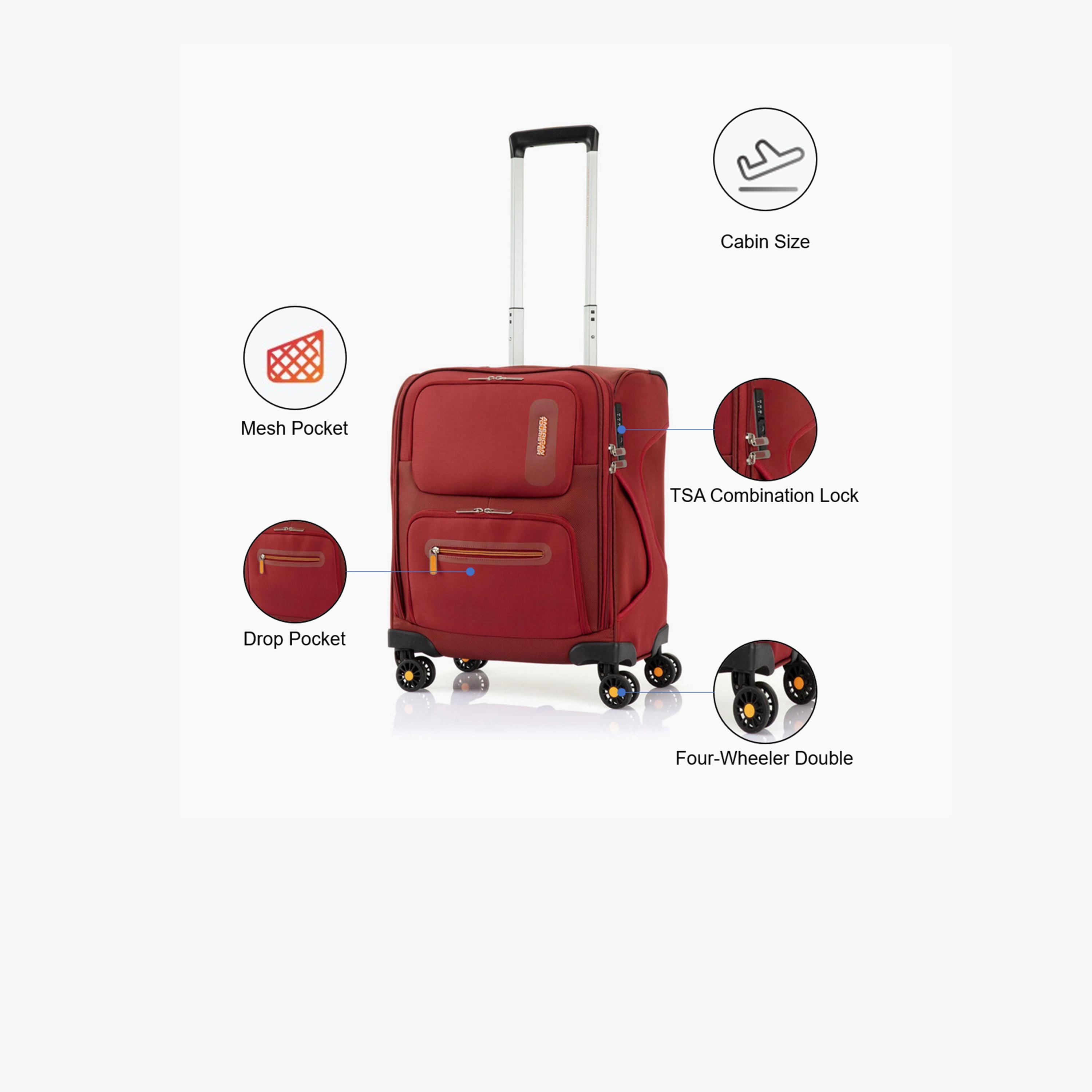 أمريكان توريستر- شنطة ماكسويل 50 سم صغيرة بوليستر سوفت كيس 4 عجلات مع قفل TSA-travel-luggagesandbags-luggage-image-3