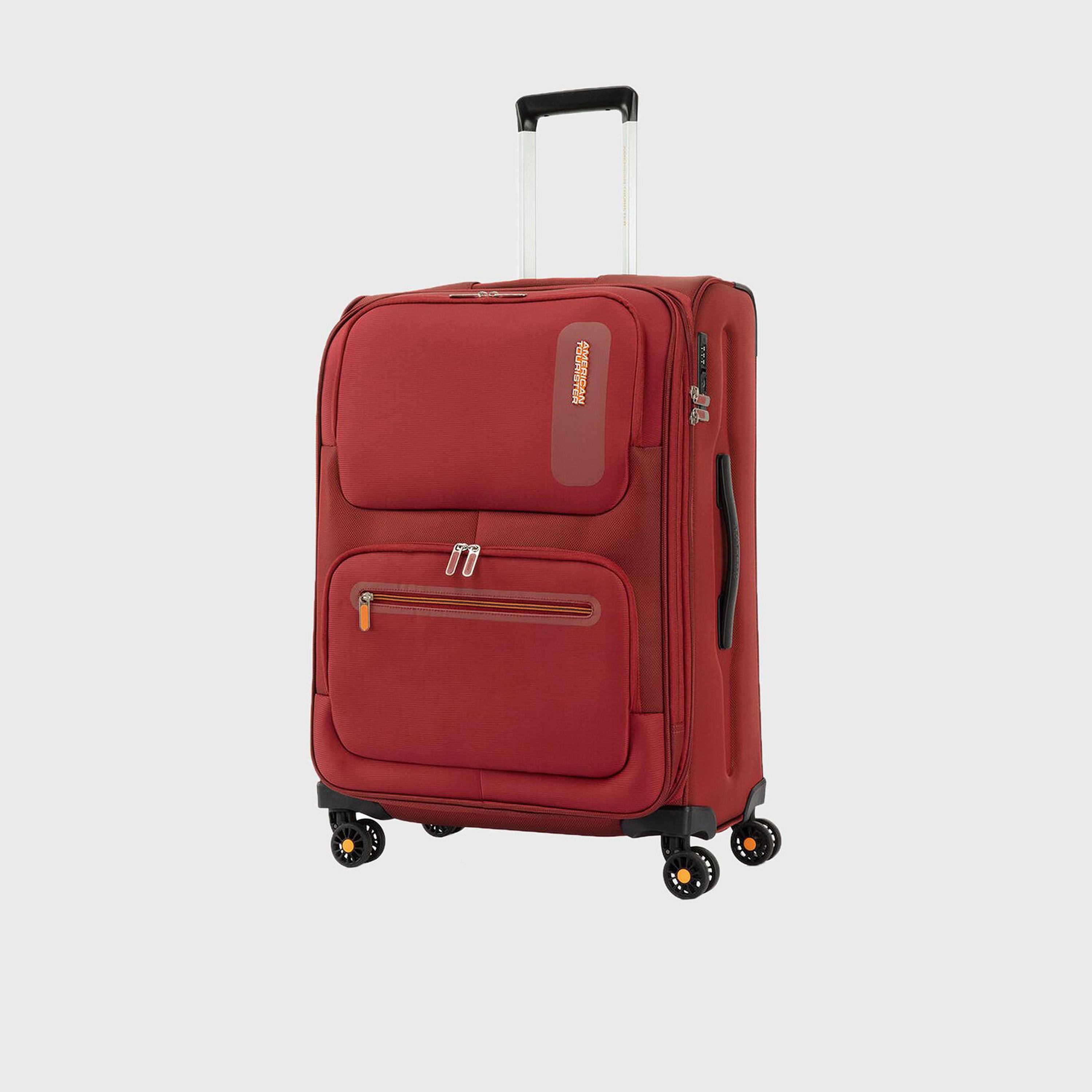 American Tourister Maxwell 68 CM Medium Check-in Polyester Softcase 4-Wheeler Spinner Luggage Trolley Bag with TSA Lock | 251-2501-004266-travel-luggagesandbags-luggage-image-1