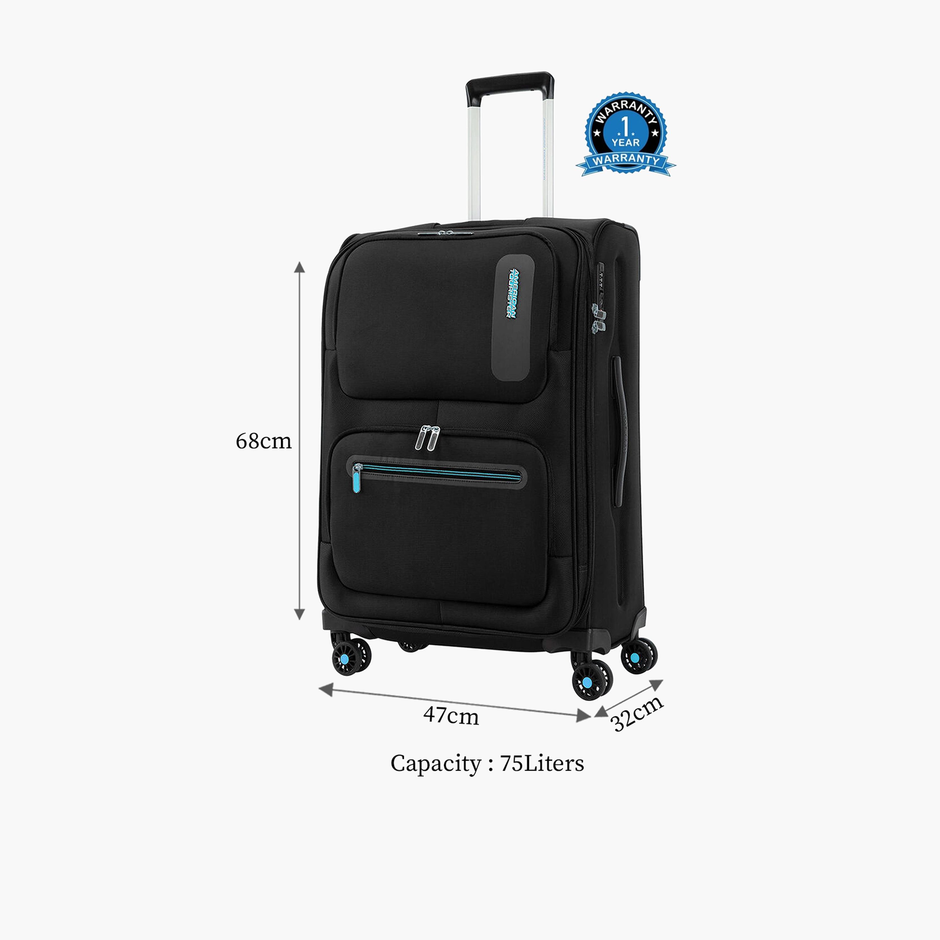 أمريكان توريستر- شنطة ماكسويل 68 سم بوليستر بأربع عجلات -travel-luggagesandbags-luggage-image-2
