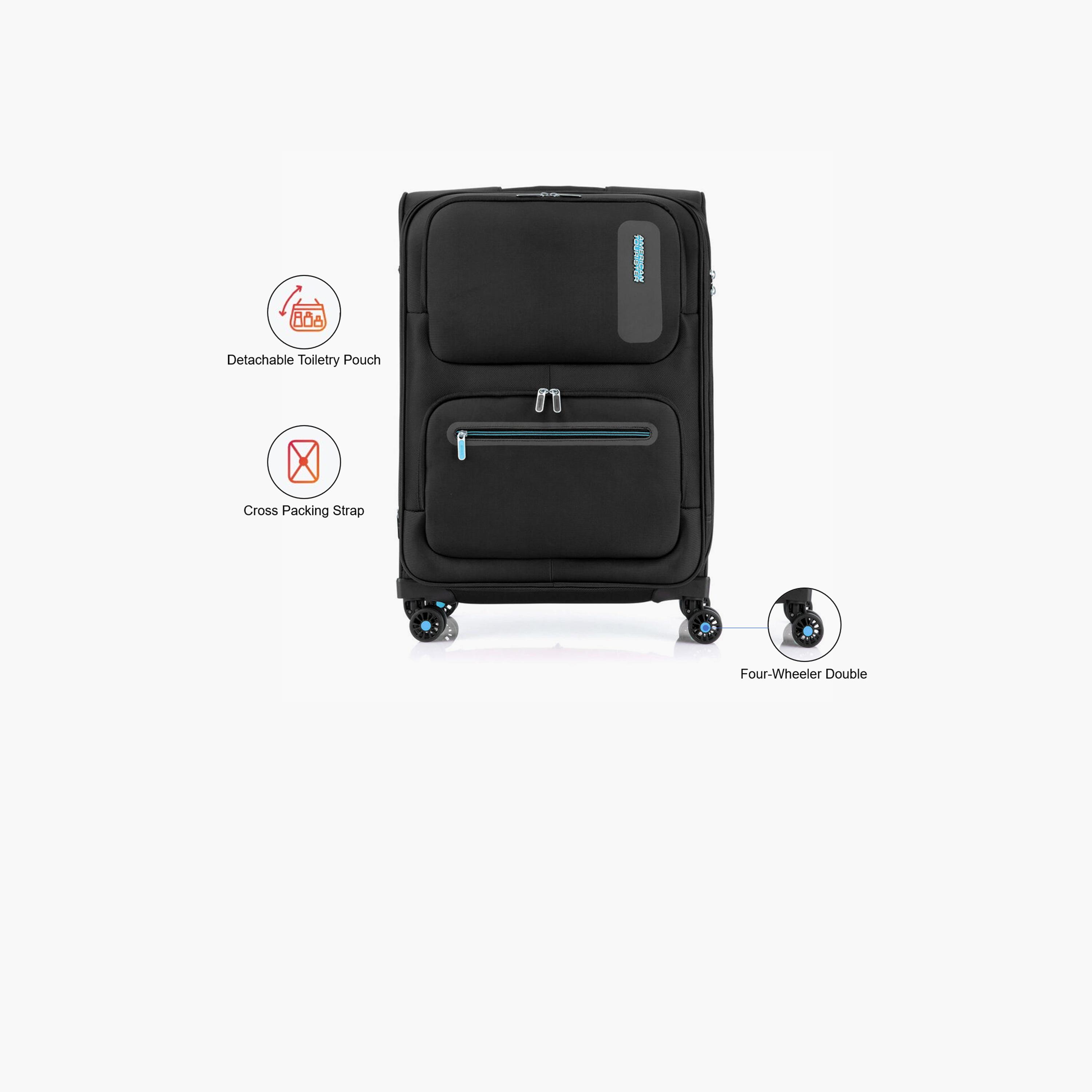 American Tourister Maxwell 68 CM Medium Check-in Polyester Softcase 4-Wheeler Trolley Bag | 251-2501-004267-travel-luggagesandbags-luggage-image-3