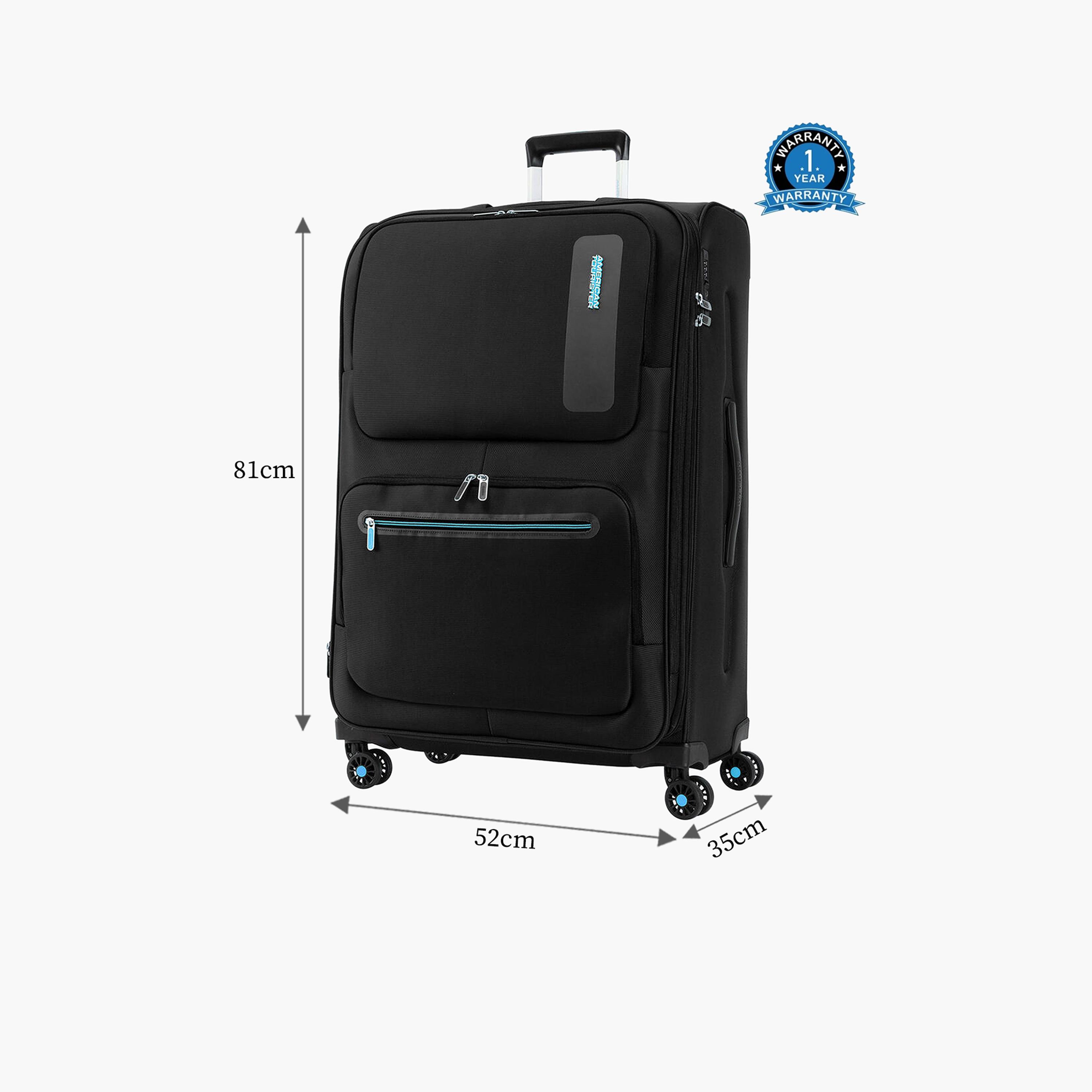 American Tourister Maxwell 81 CM Large Check-in Polyester Softcase 4-Wheeler Trolley Bag | 251-2501-004270-travel-luggagesandbags-luggage-image-2