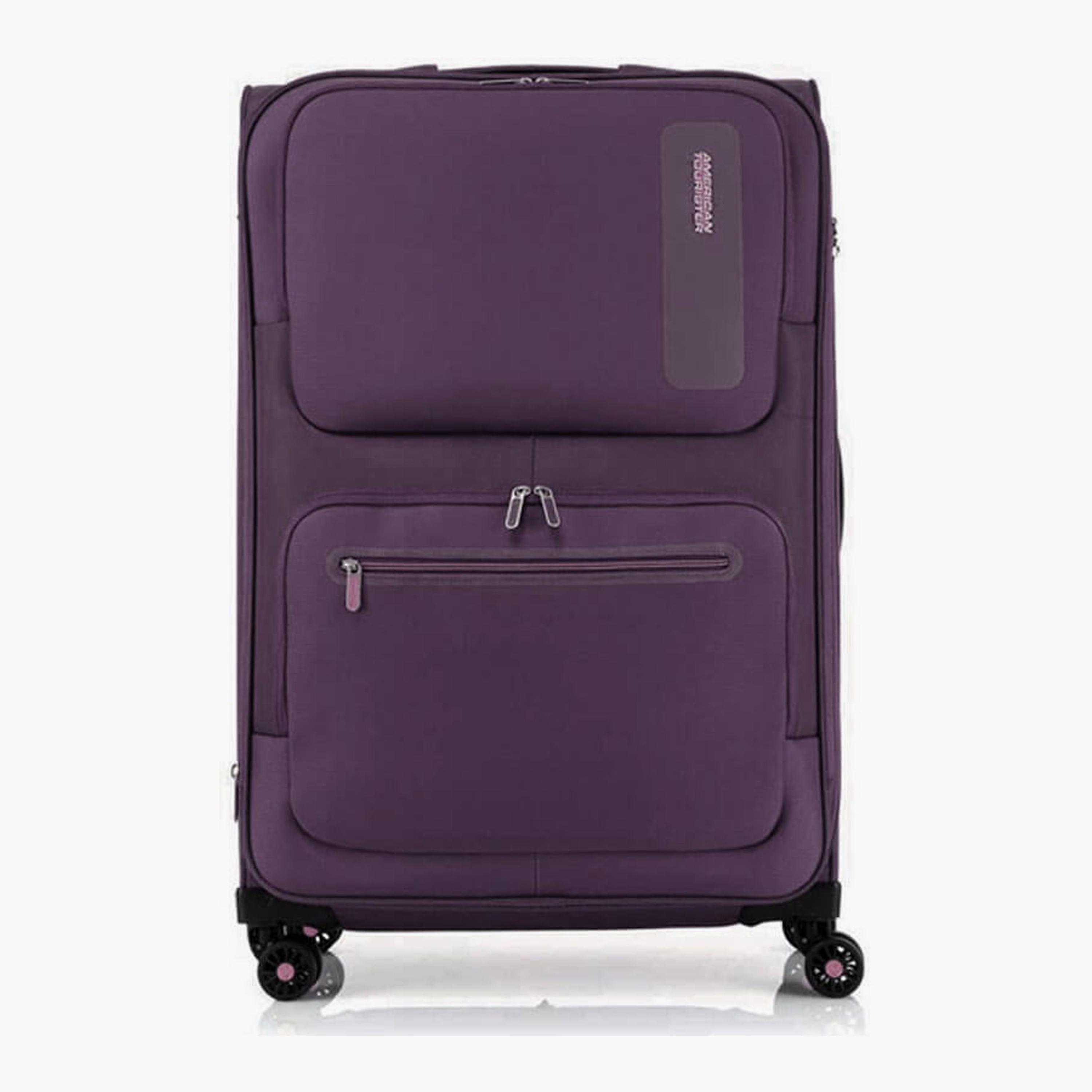 American tourister purple online trolley bag