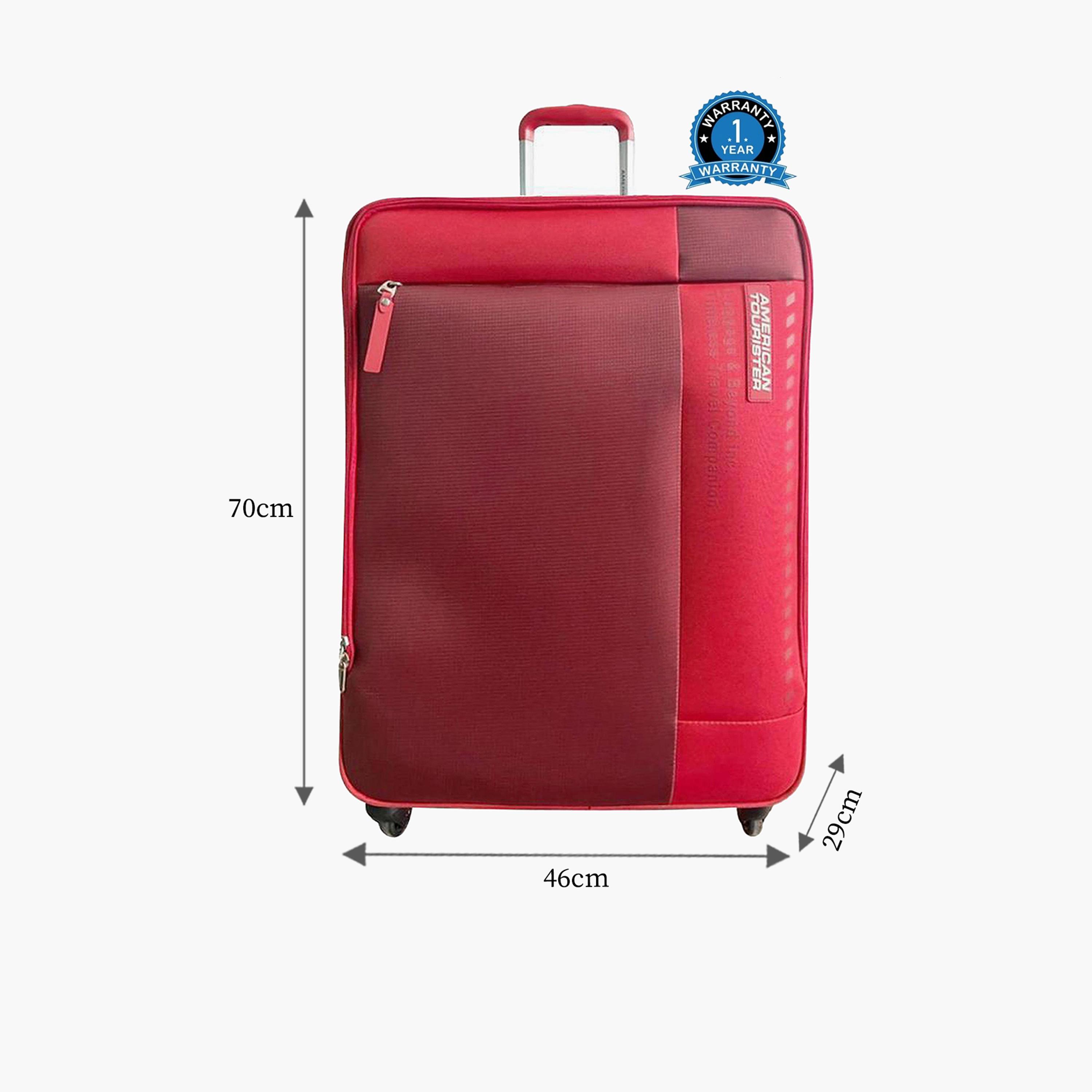 American Tourister Marina 70 CM Medium Check-in Polyester Softcase 4-Wheeler Trolley Bag with TSA Lock | 251-2501-004596-travel-luggagesandbags-luggage-image-2