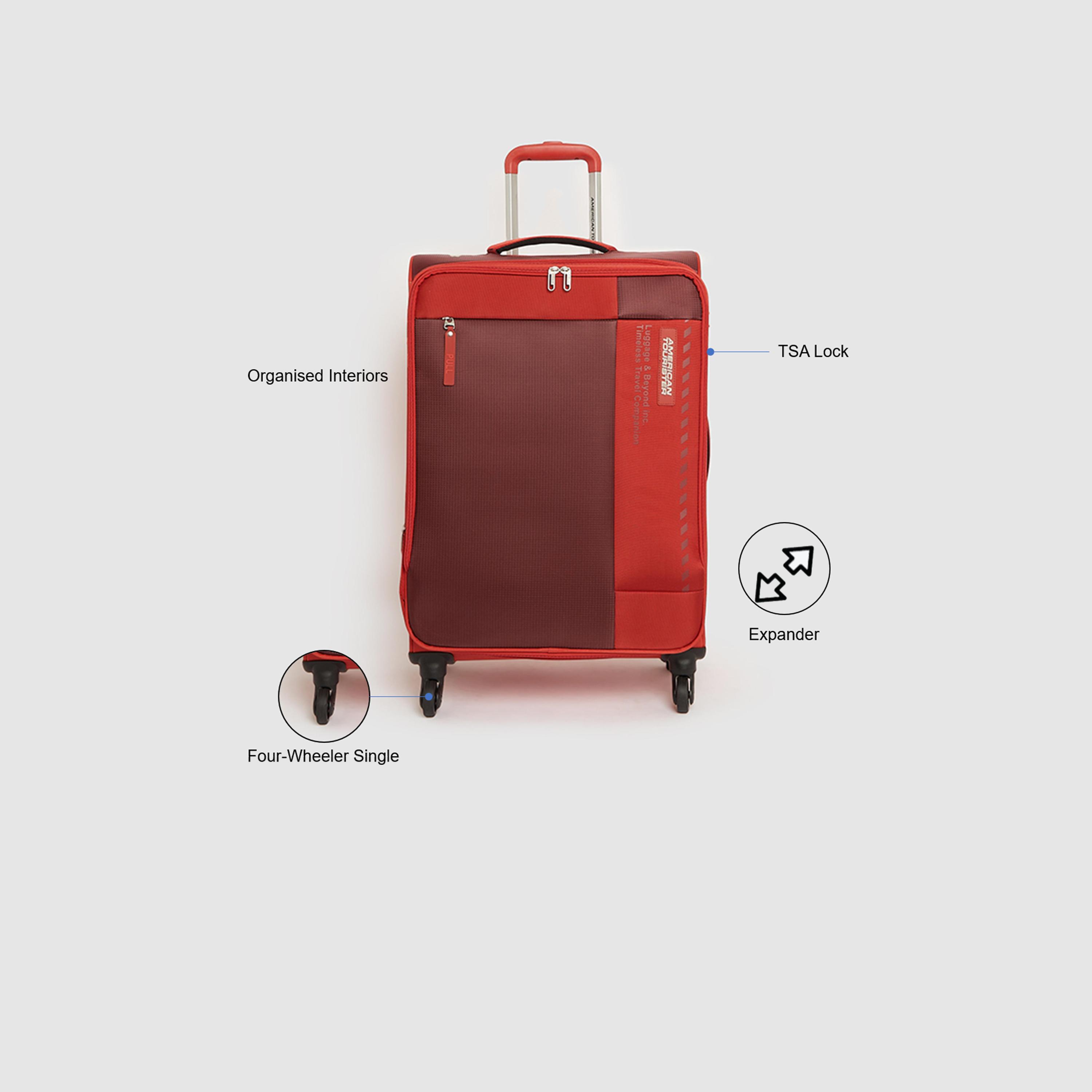 American Tourister Marina 70 CM Medium Check-in Polyester Softcase 4-Wheeler Trolley Bag with TSA Lock | 251-2501-004596-travel-luggagesandbags-luggage-image-3