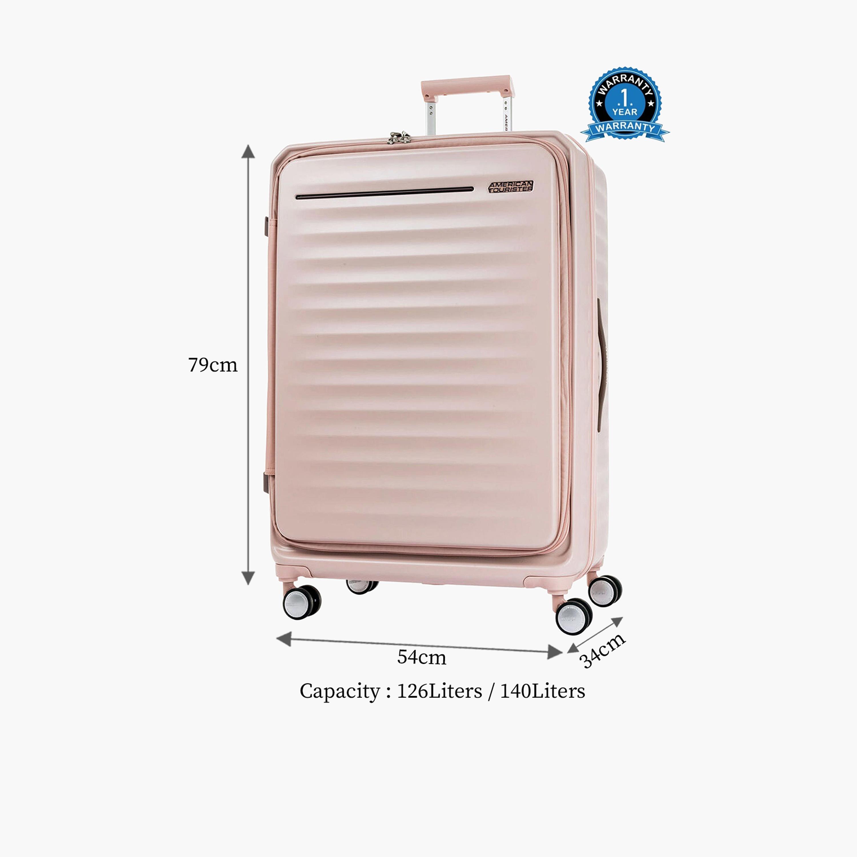 American Tourister Frontec 79 CM Large Check-in Polypropylene Hardcase 4-Wheeler Spinner Trolley Bag with TSA Lock | 251-2501-004748-travel-luggagesandbags-luggage-image-2