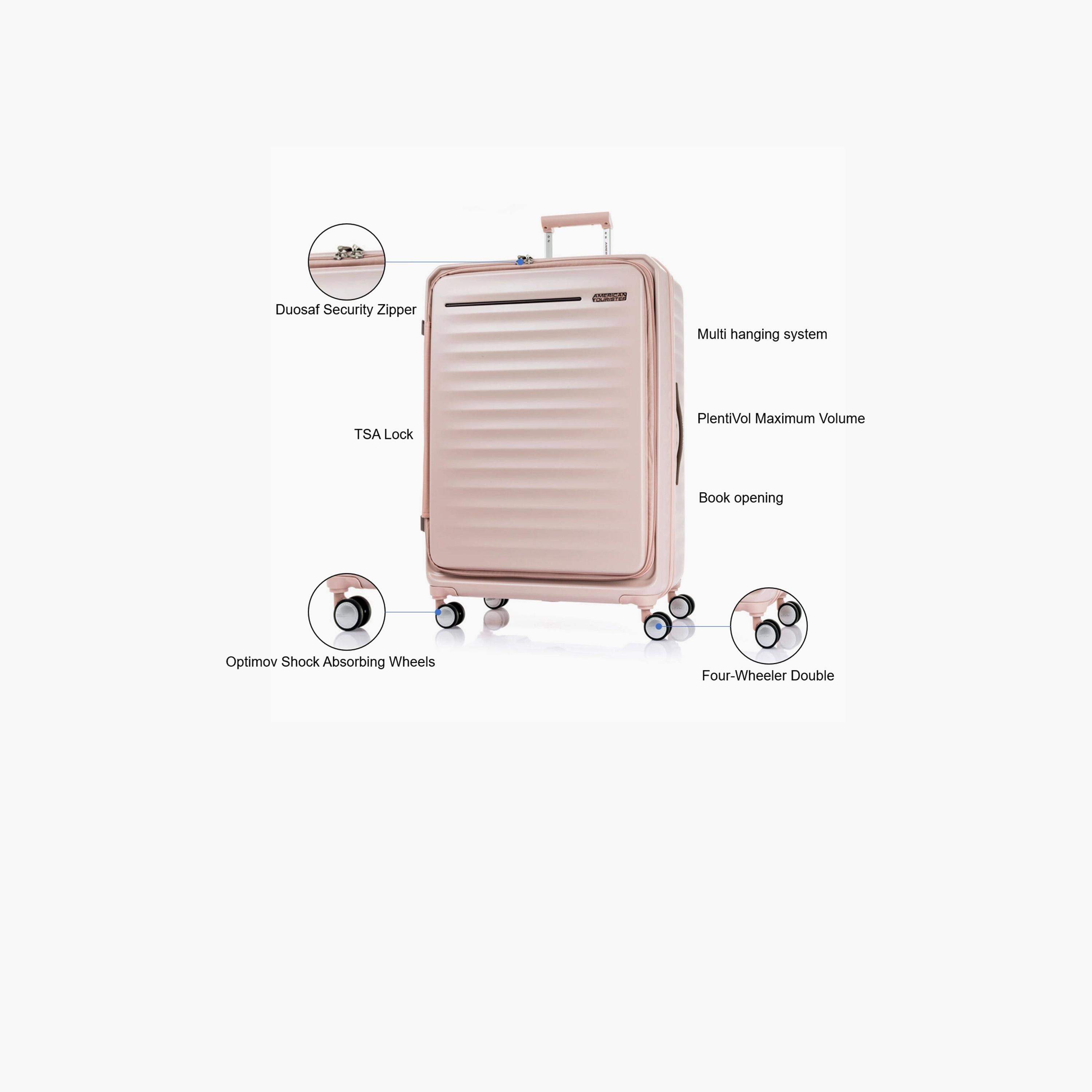 American Tourister Frontec 79 CM Large Check-in Polypropylene Hardcase 4-Wheeler Spinner Trolley Bag with TSA Lock | 251-2501-004748-travel-luggagesandbags-luggage-image-3