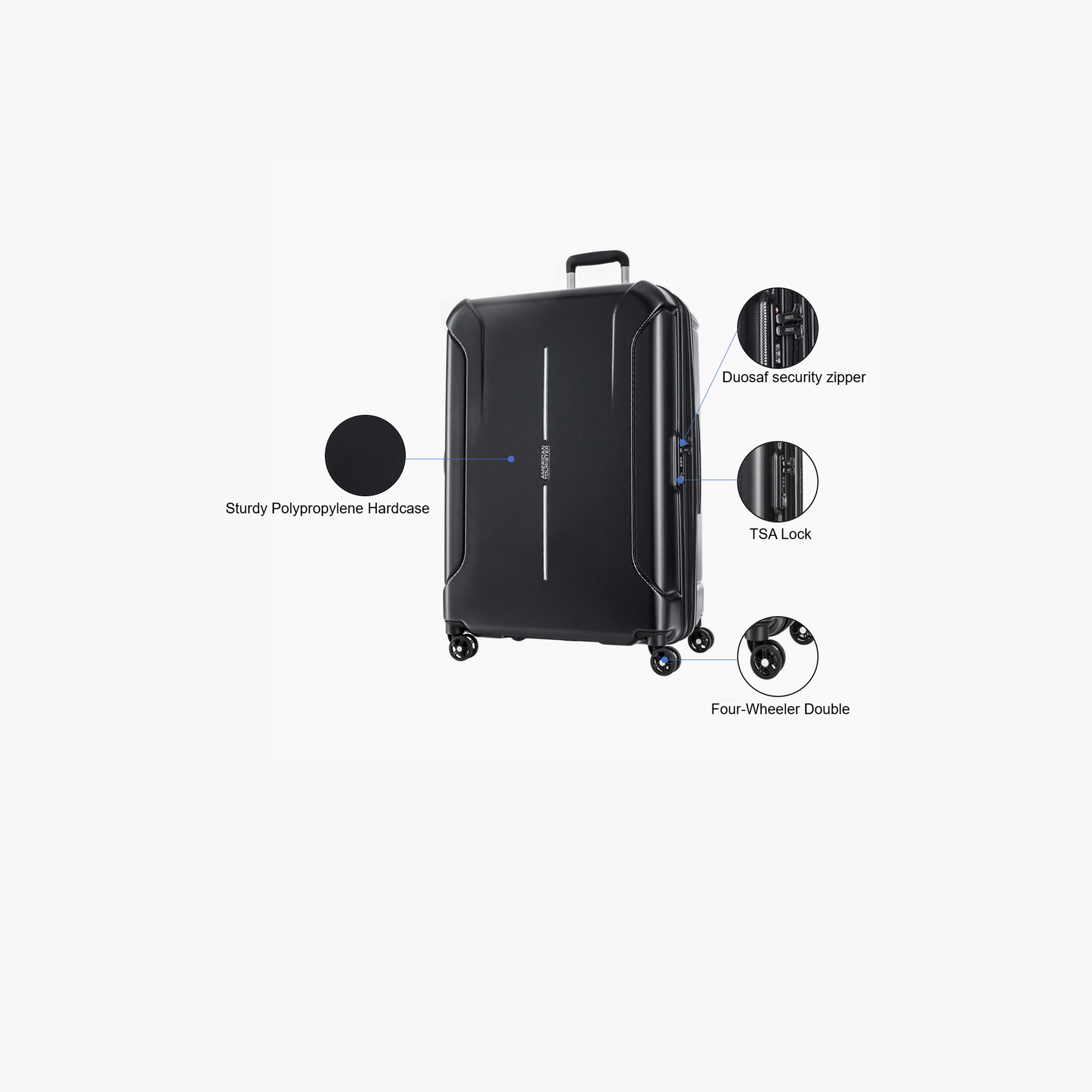 American Tourister Technum 77 CM Large Check-in Polypropylene Hardcase 4-Wheeler Spinner Trolley Bag with TSA Lock | 251-2501-004512-travel-luggagesandbags-luggage-image-3