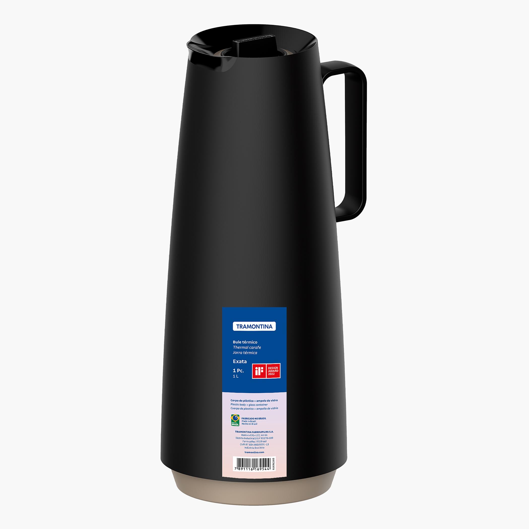 Tramontina Exata Thermal Beverage Dispenser with Glass Liner - 1 L