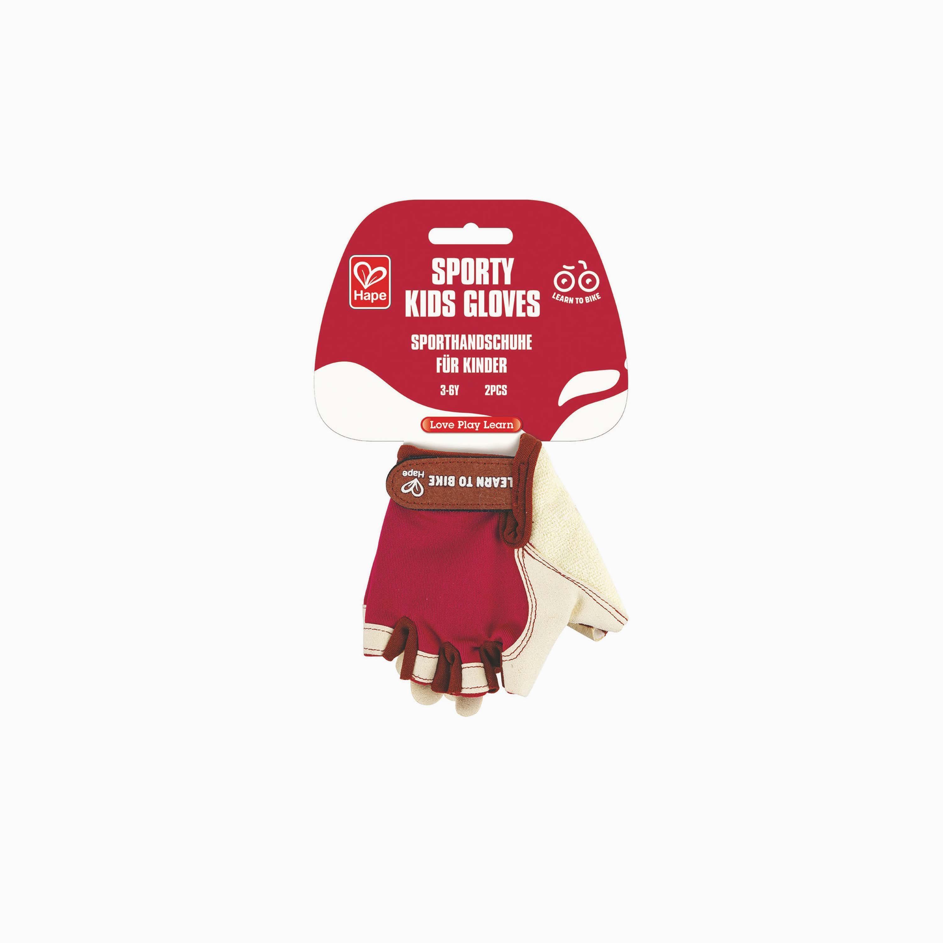 Hape Sporty Kids Gloves, Red-toys-outdoor-bikesandrideons-bikesafetyaccessories-image-4