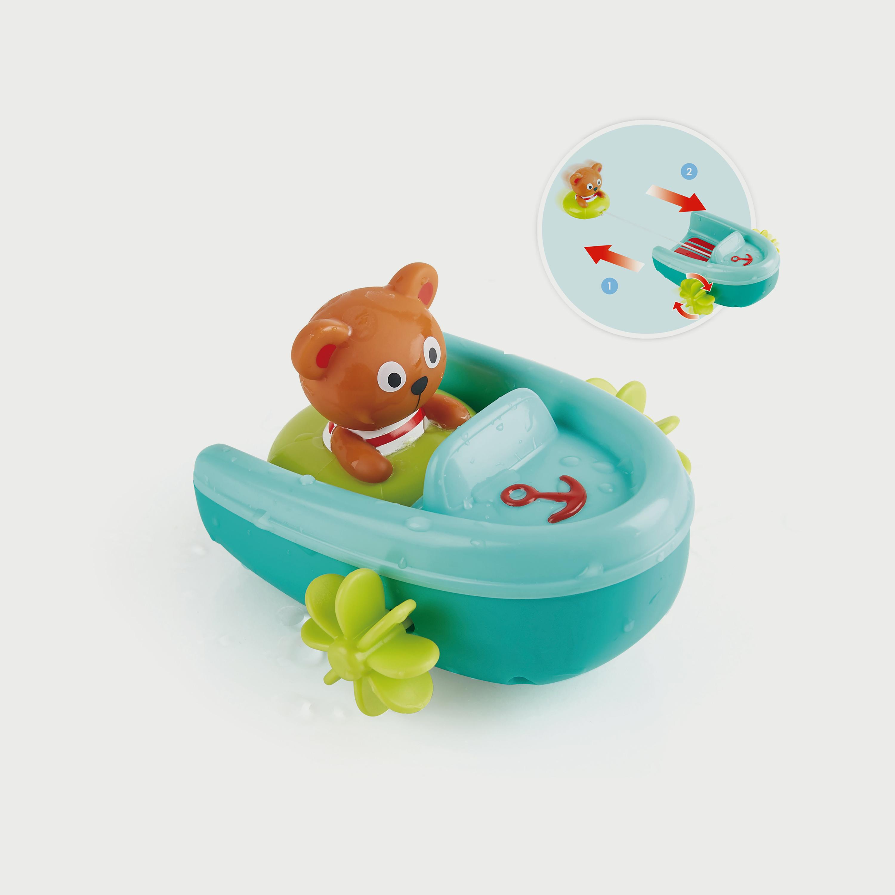 Hape Tubing Pull Back Boat Bath Toy-toys-babyandtoddlertoys-bathtoys-image-1