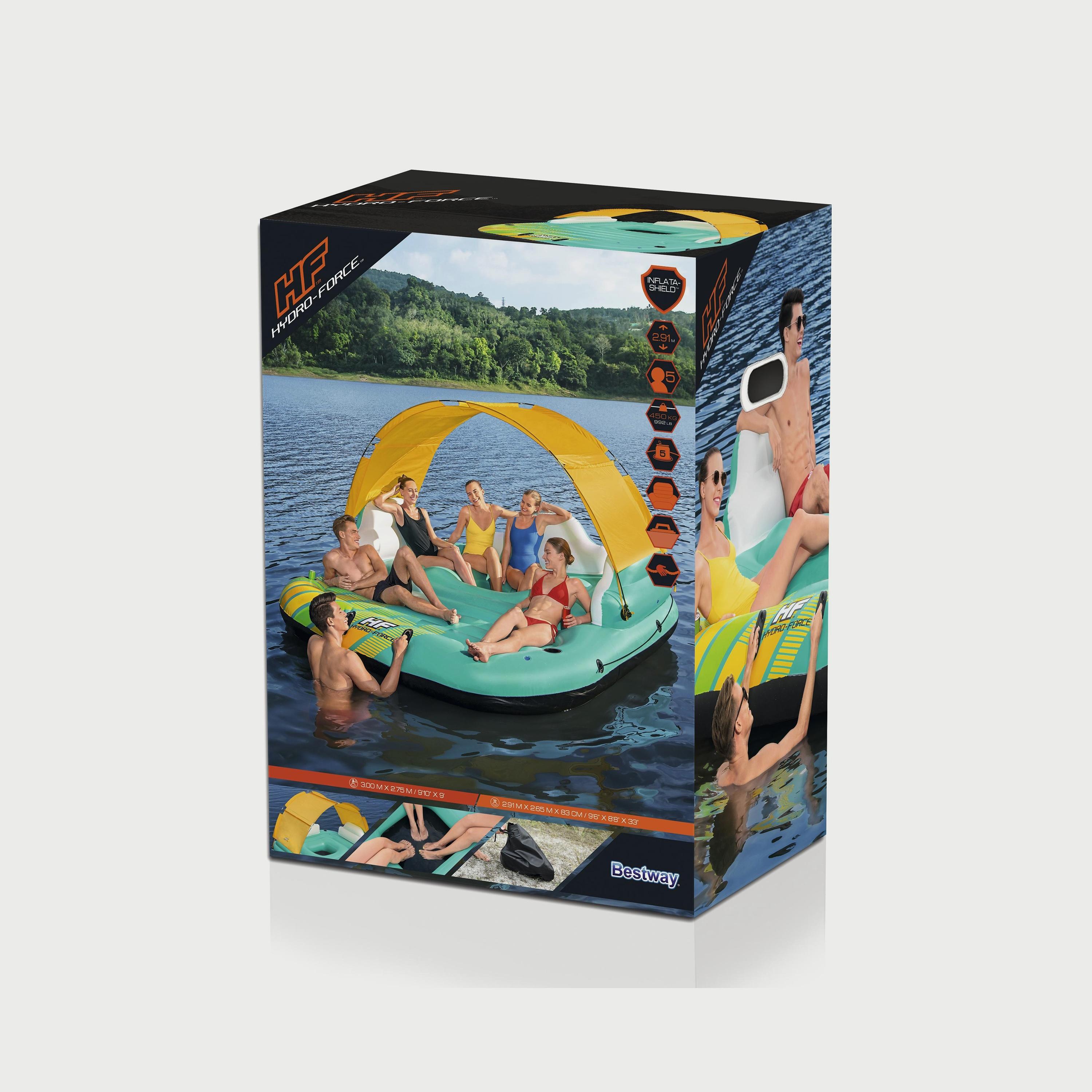 Bestway Hydro-Force Sunny Lounge 5-Person Inflatable Island-toys-outdoor-poolandbeach-floatsandboats-image-5