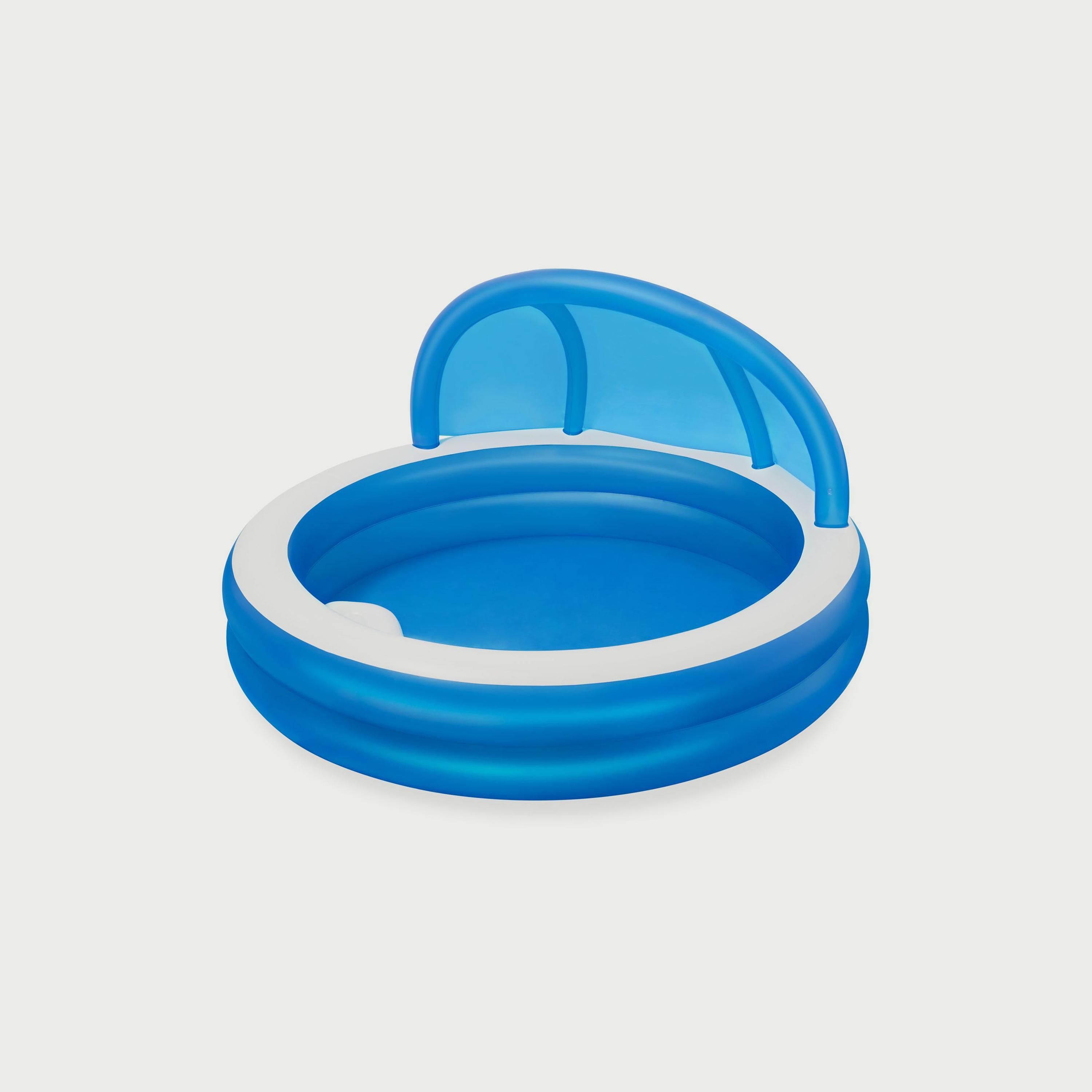 حمام سباحة عائلي قابل للنفخ مع مظلة ضد الاشعة فوق البنفسجية سامر دايز من بيستواي -toys-outdoor-poolandbeach-floatsandboats-image-1