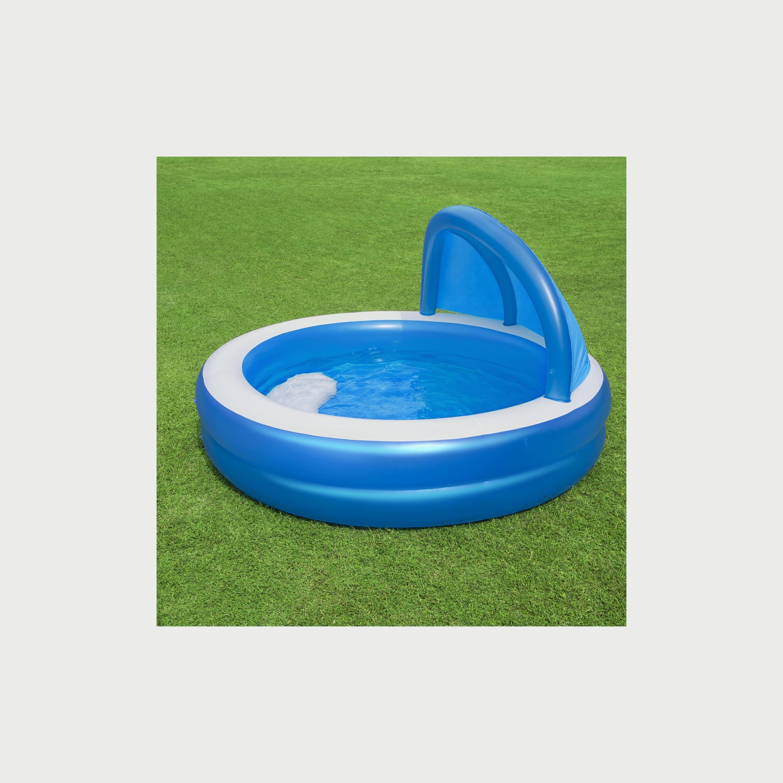 حمام سباحة عائلي قابل للنفخ مع مظلة ضد الاشعة فوق البنفسجية سامر دايز من بيستواي -toys-outdoor-poolandbeach-floatsandboats-image-2