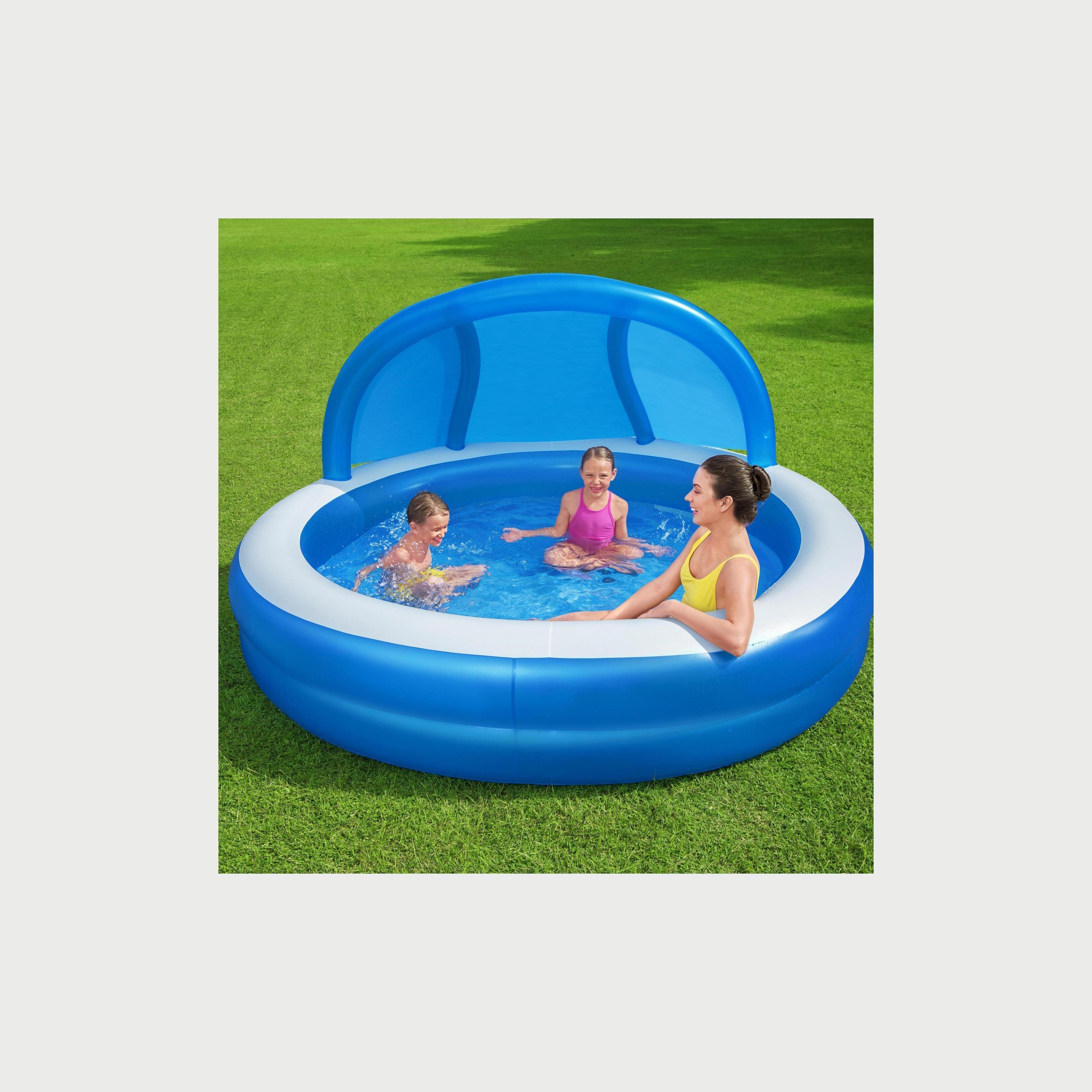 حمام سباحة عائلي قابل للنفخ مع مظلة ضد الاشعة فوق البنفسجية سامر دايز من بيستواي -toys-outdoor-poolandbeach-floatsandboats-image-3