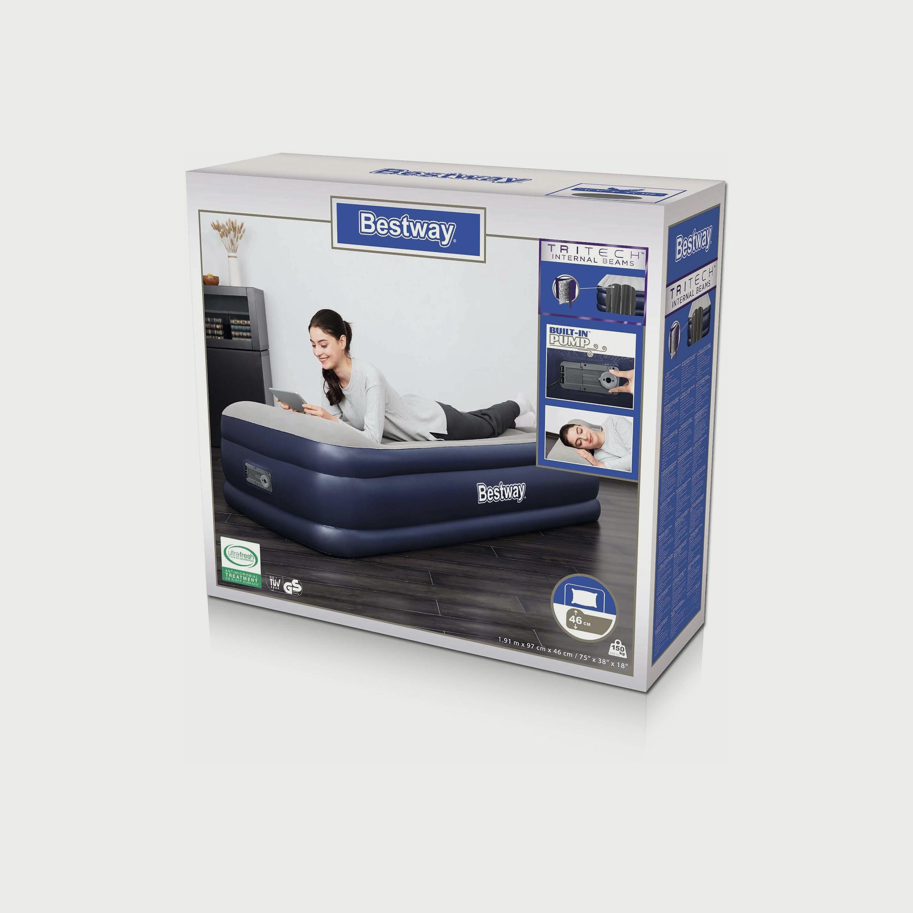 Bestway Tritech Air Mattress with Built-in AC Pump and Antimicrobial Coating, Twin -baby-nursery-mattresses-image-5