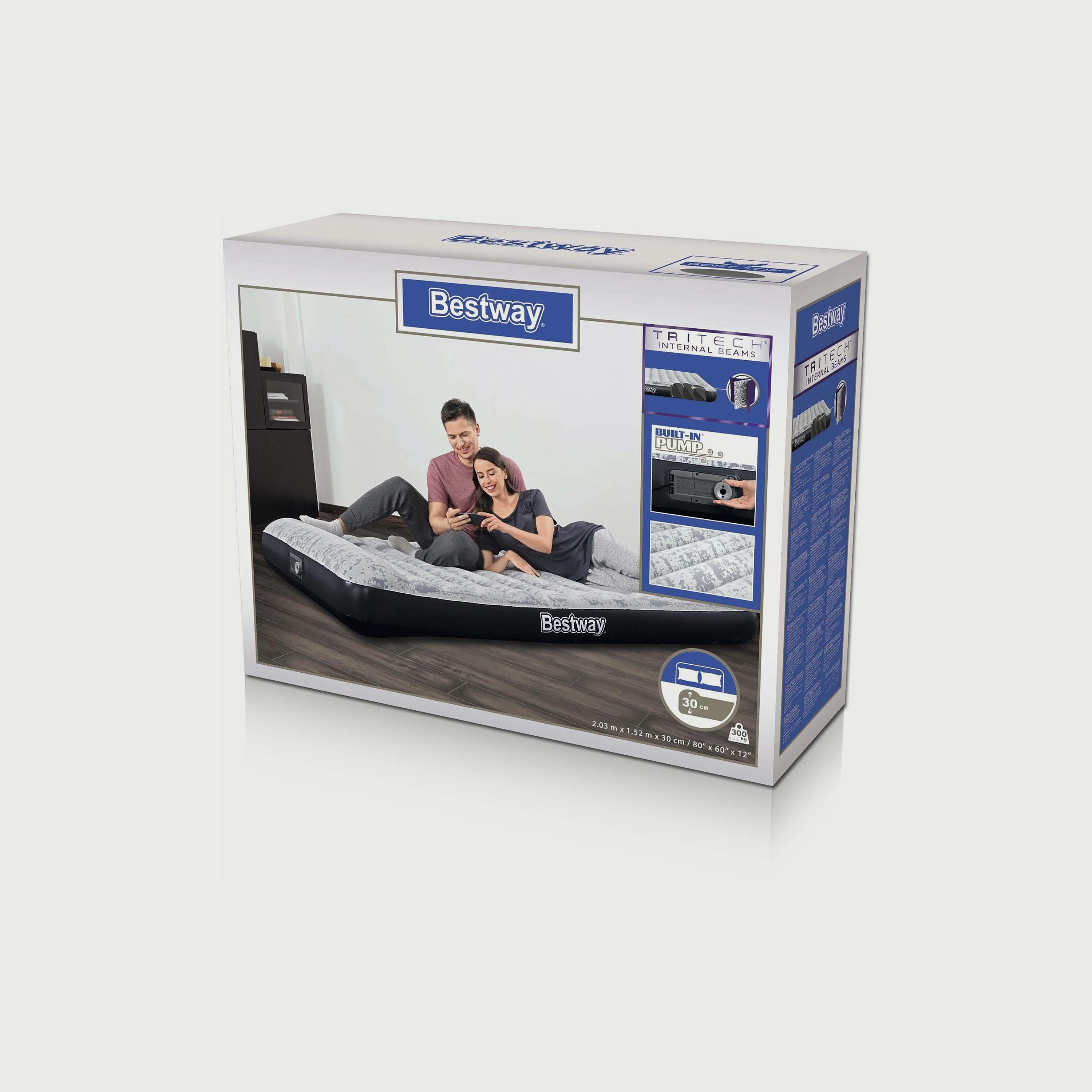 Bestway Tritech Fashion Flock Air Mattress with Built-in AC Pump, Queen -baby-nursery-mattresses-image-5