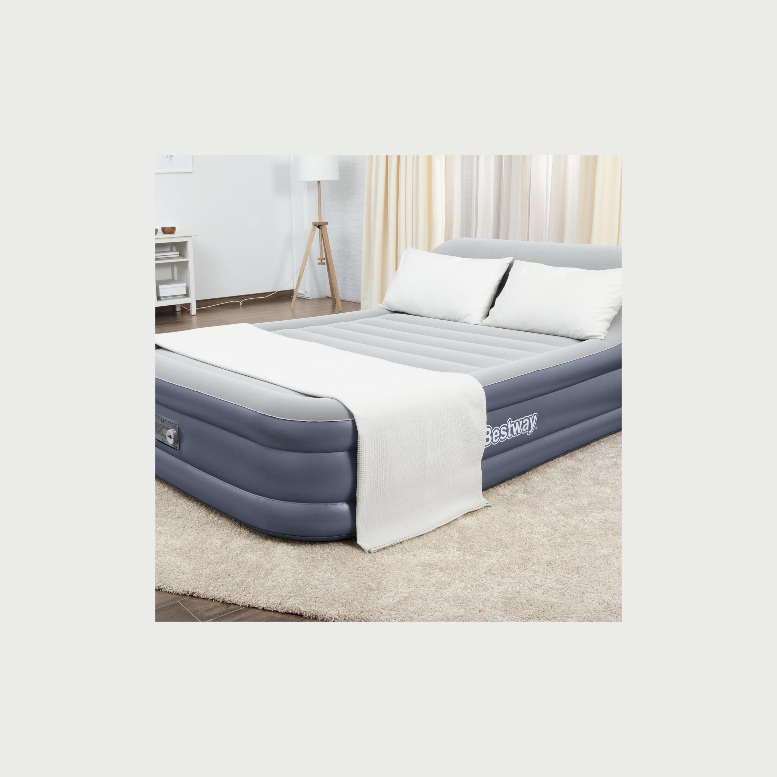 Bestway Tritech SleekFlow Headboard Air Mattress with Built-in AC Pump and Antimicrobial Coating, Queen -baby-nursery-mattresses-image-3