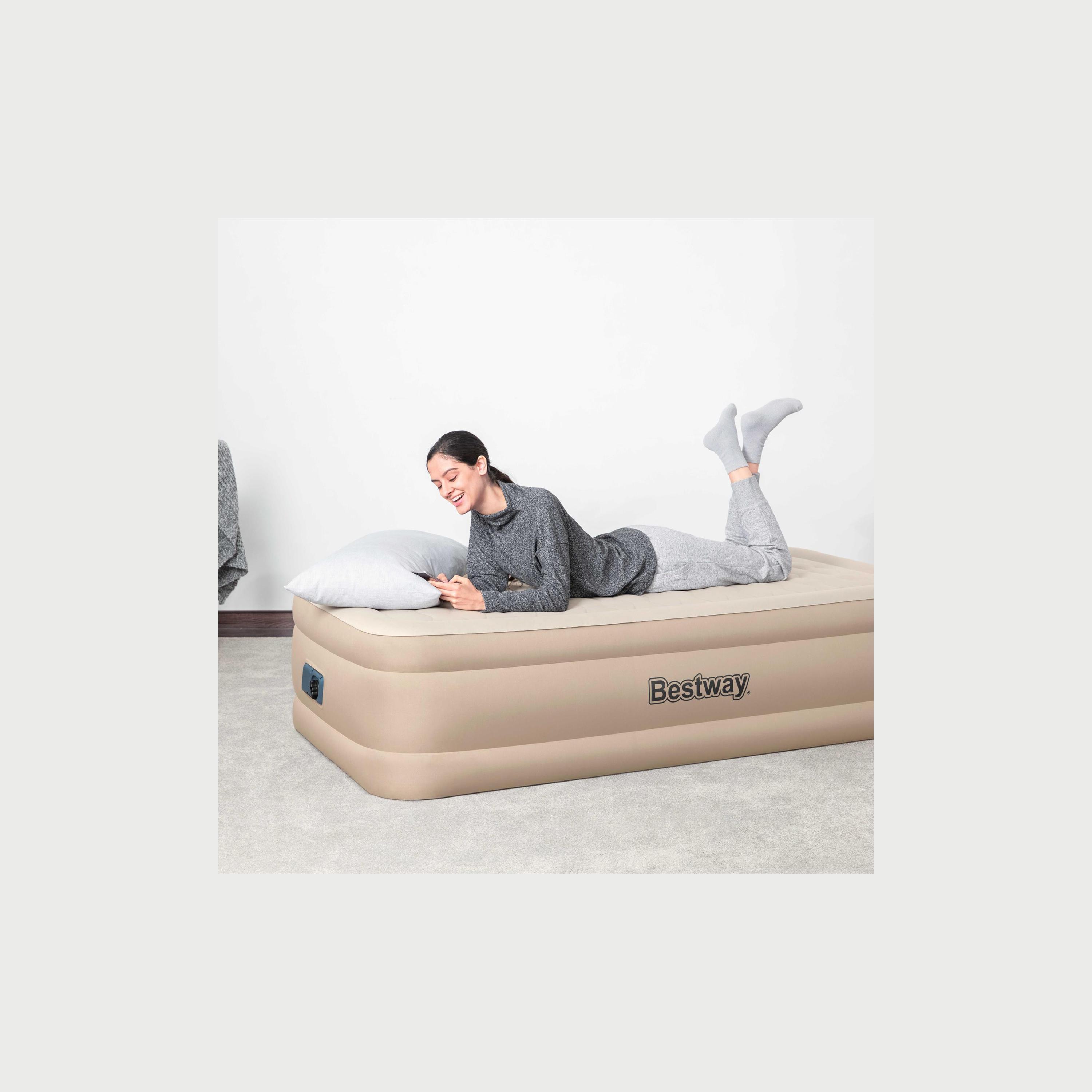 Bestway Fortech Air Mattress with Built-in AC Pump and Antimicrobial Coating, Twin -toys-outdoor-sports-image-2