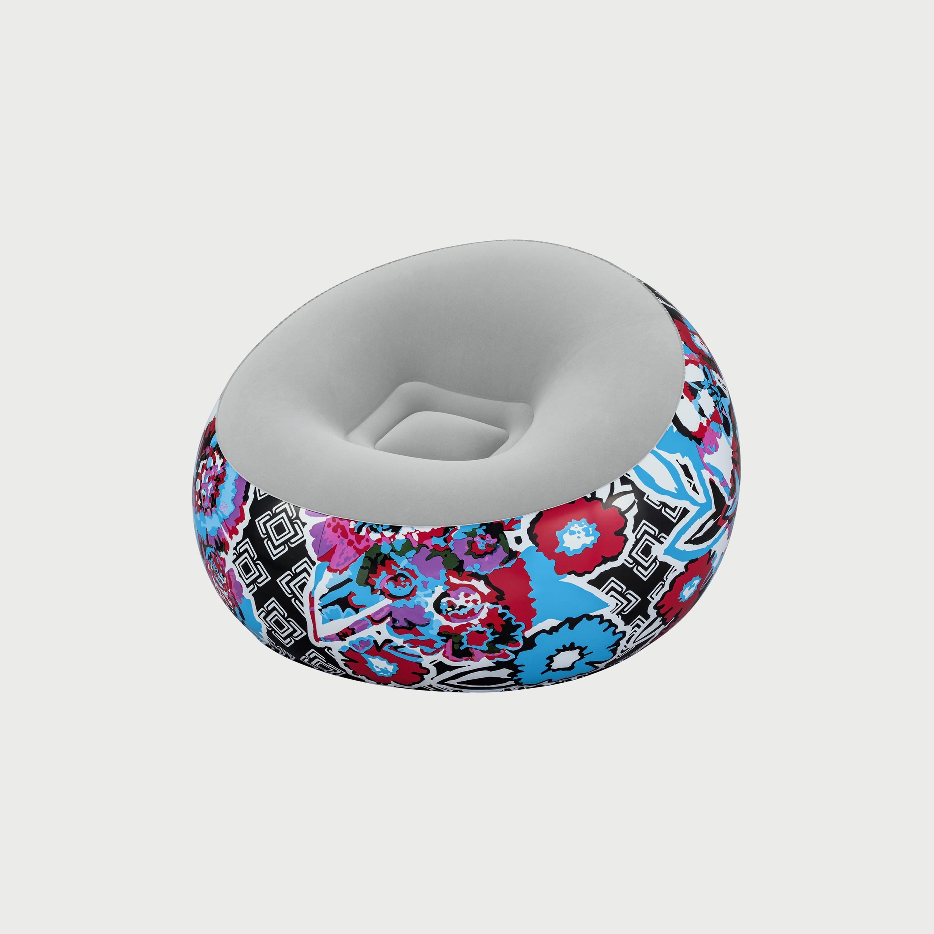 Bestway Floral Inflate-A-Chair Inflatable Chair-baby-nursery-mattresses-image-1
