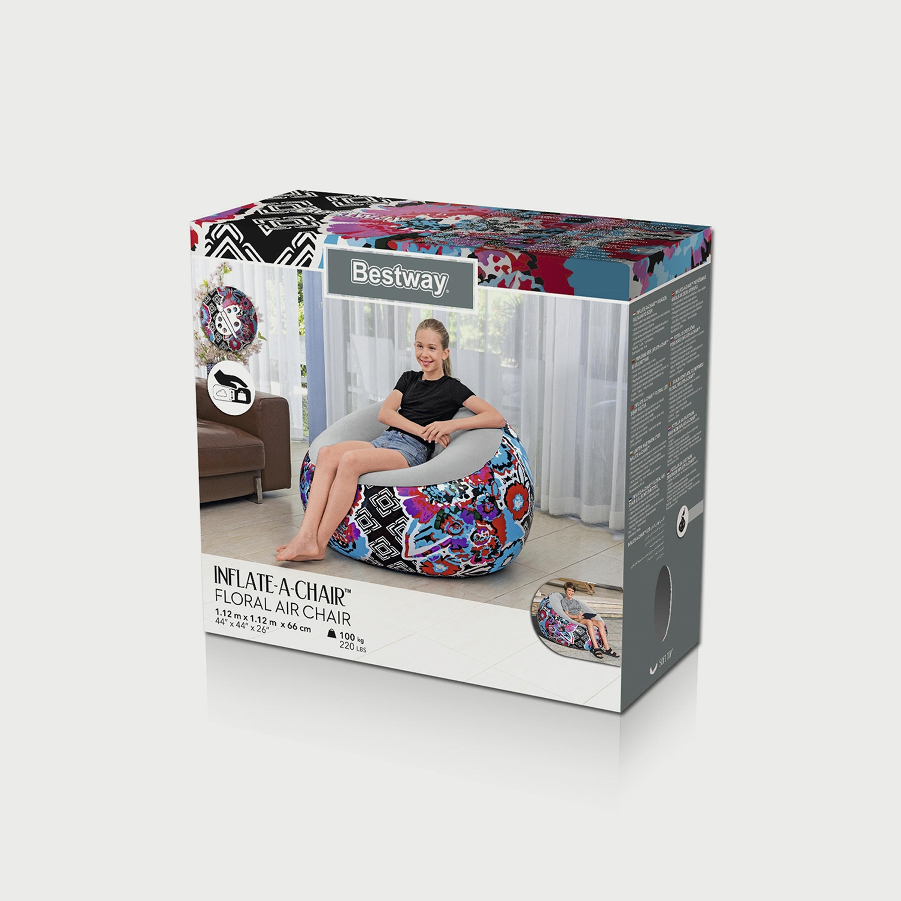 Bestway Floral Inflate-A-Chair Inflatable Chair-baby-nursery-mattresses-image-5