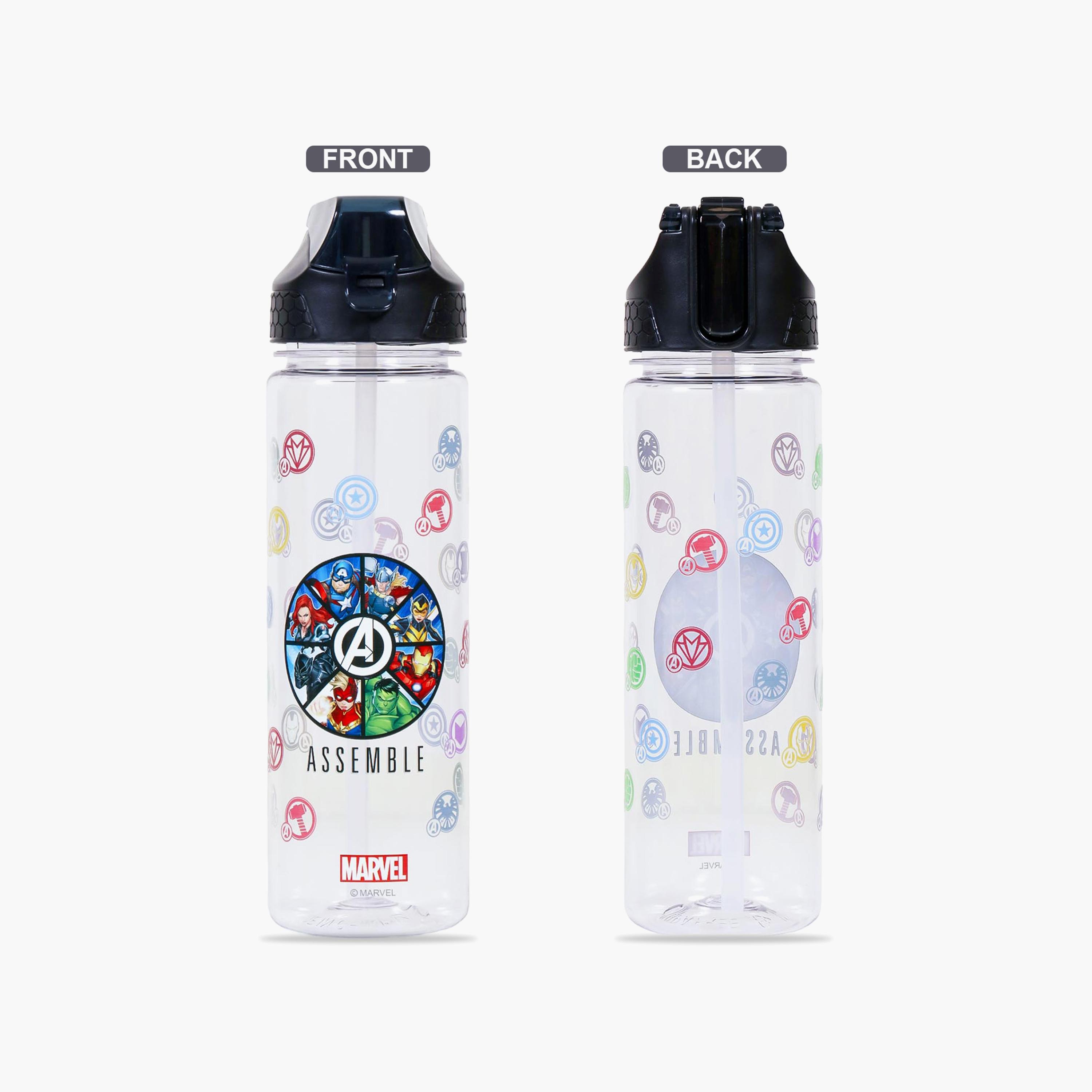 Marvel Avengers Assemble 2-In-1 Tritan Water Bottle 650ml, Black-school-waterbottles-image-3