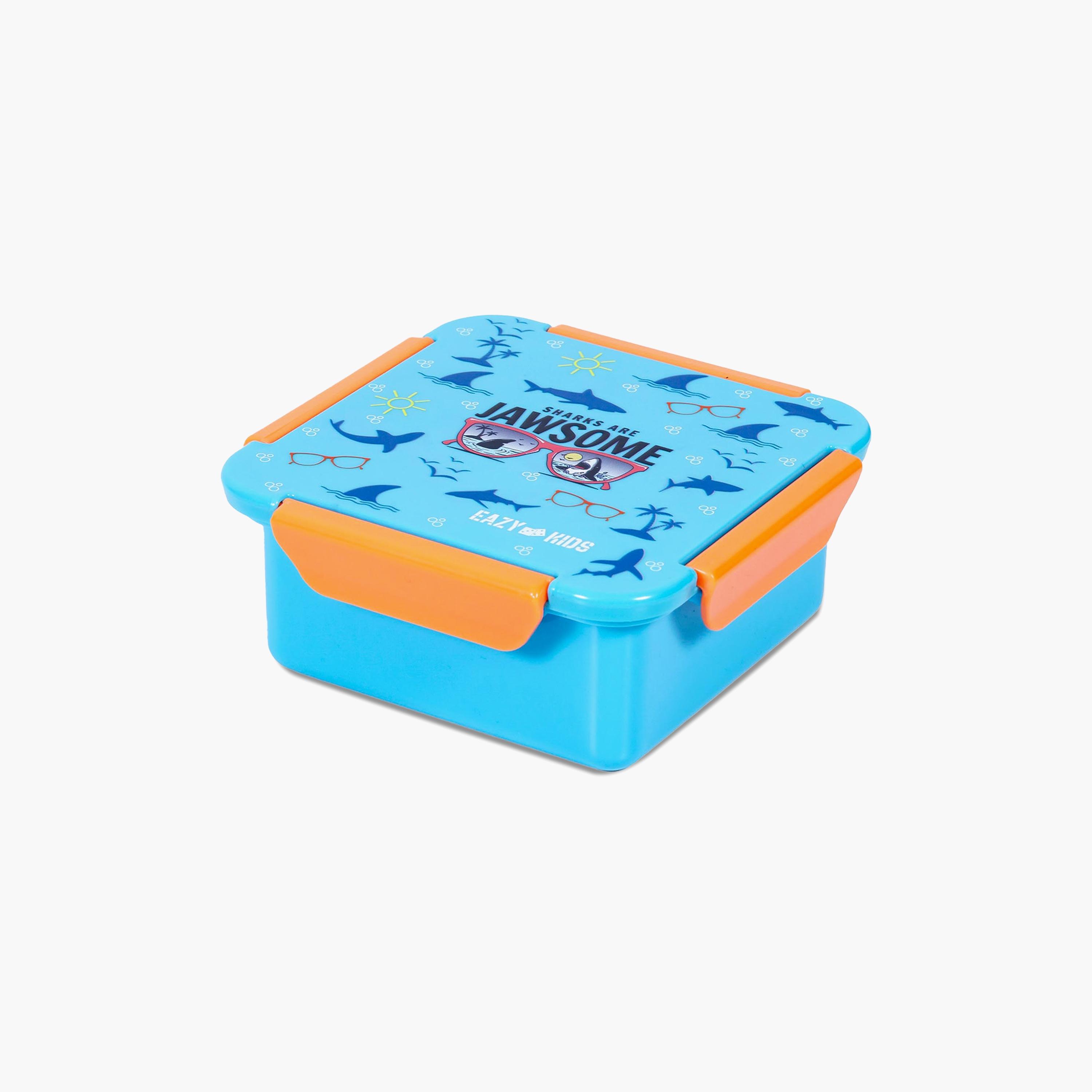 Eazy Kids Jawsome Shark Snack  Lunch Box, Blue-school-lunchessentials-lunchboxes-image-1