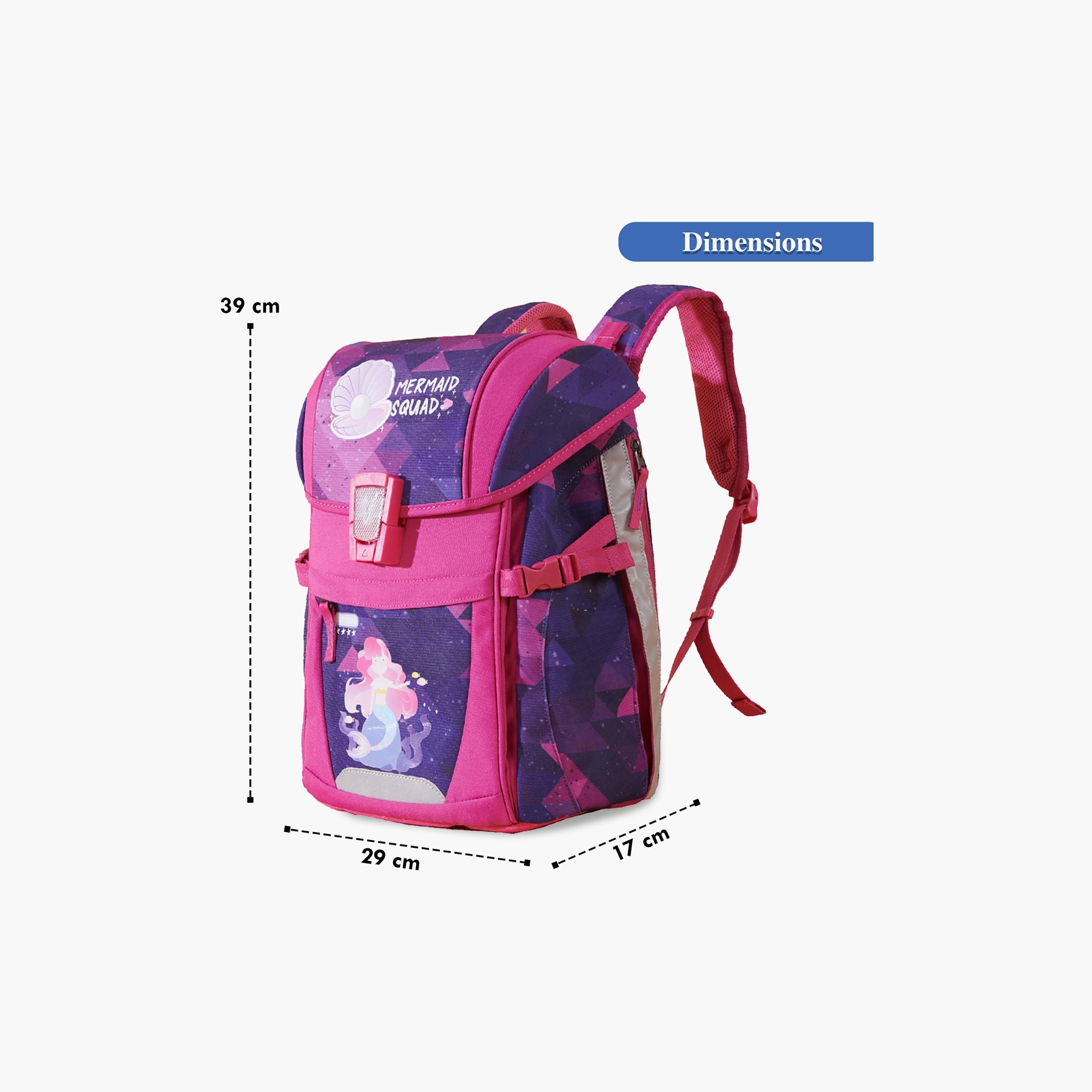 Sunveno Ergonomic School Bag Mermaid, Pink-school-bagsandbackpacks-backpacks-image-5