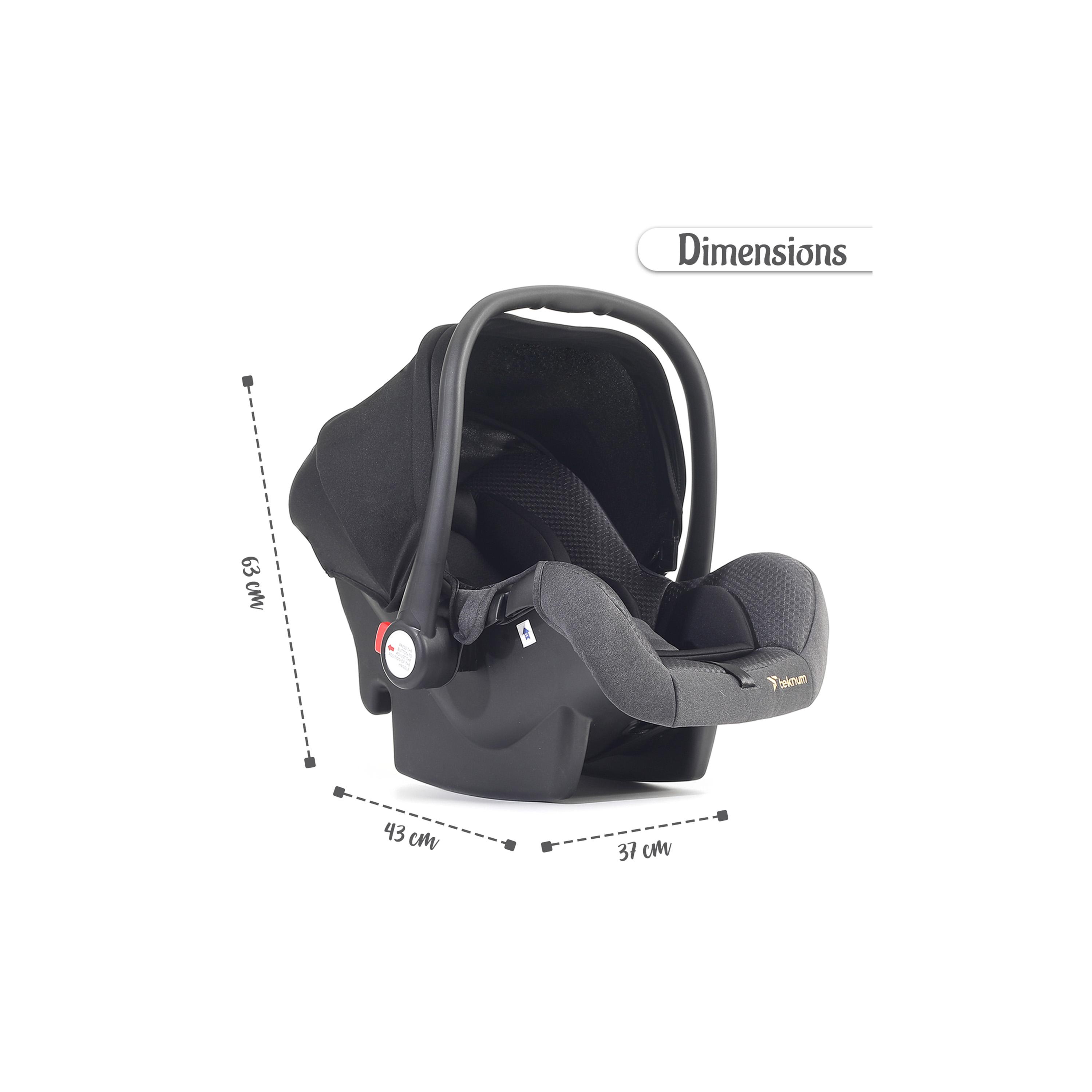 Teknum STROLL-1 Travel System with Reversible Stroller and Compacto Baby Car Seat, Black-baby-gear-strollersandprams-travelsystems-image-12