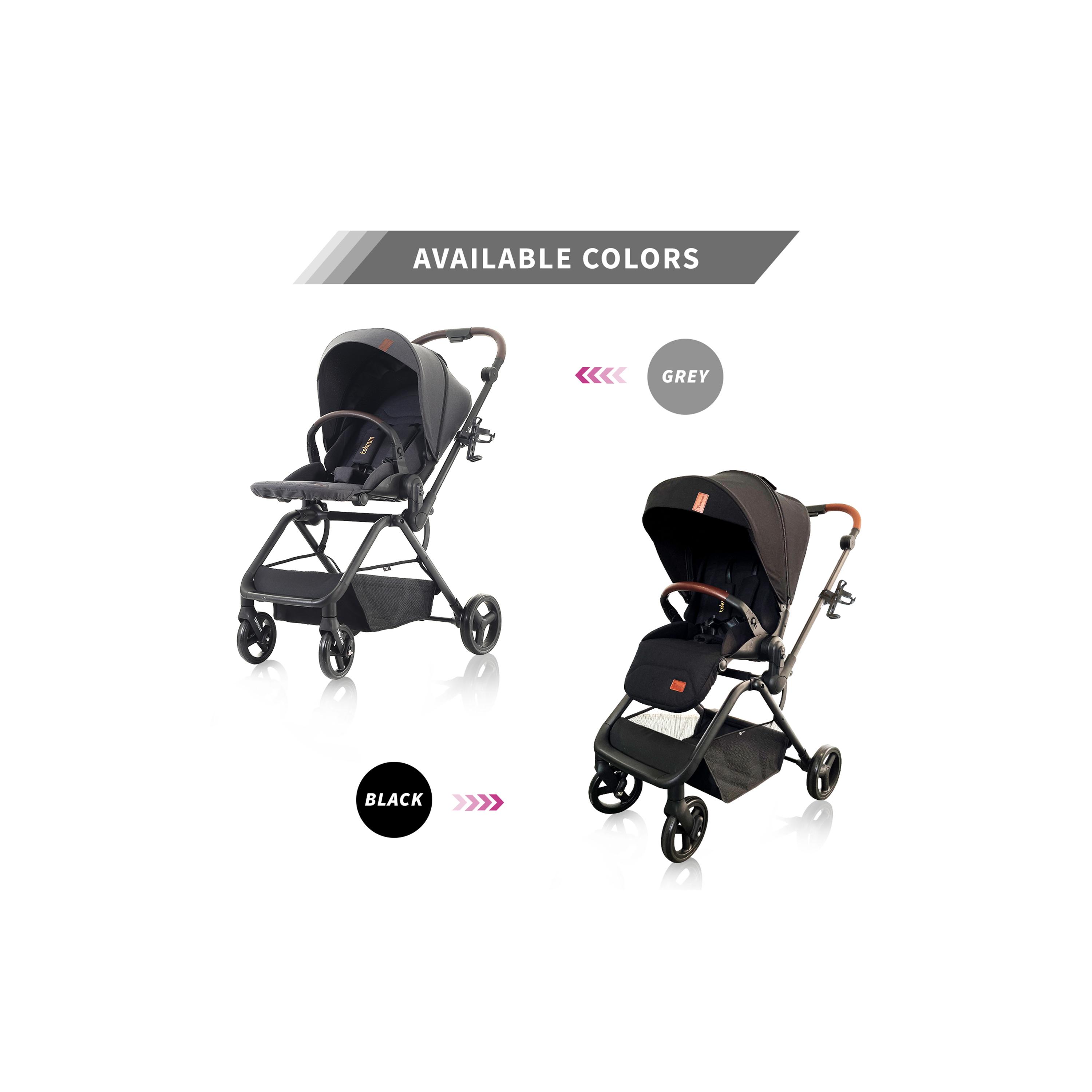 Teknum STROLL-1 Travel System with Reversible Stroller and Compacto Baby Car Seat, Black-baby-gear-strollersandprams-travelsystems-image-14