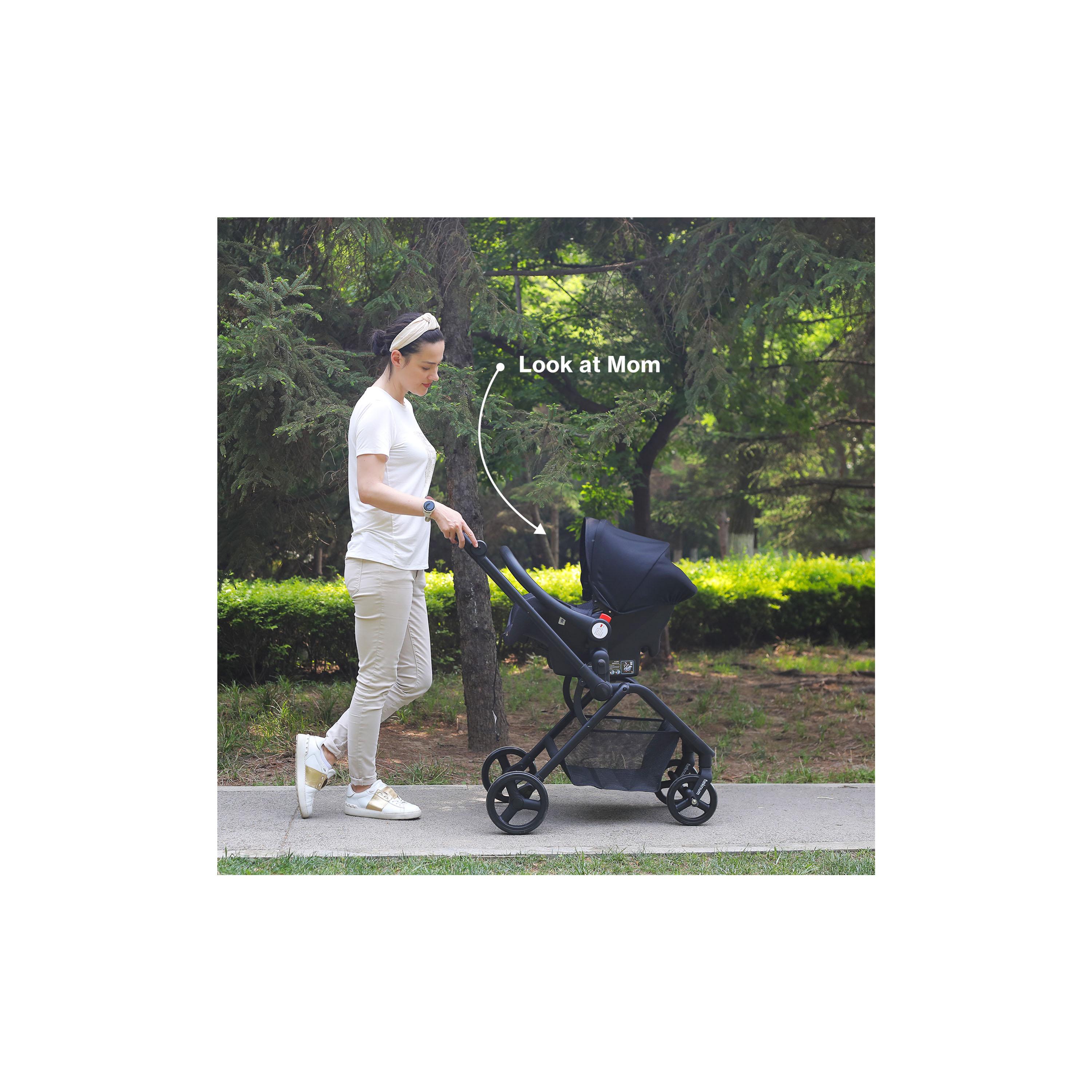 Teknum STROLL-1 Travel System with Reversible Stroller and Compacto Baby Car Seat, Black-baby-gear-strollersandprams-travelsystems-image-7