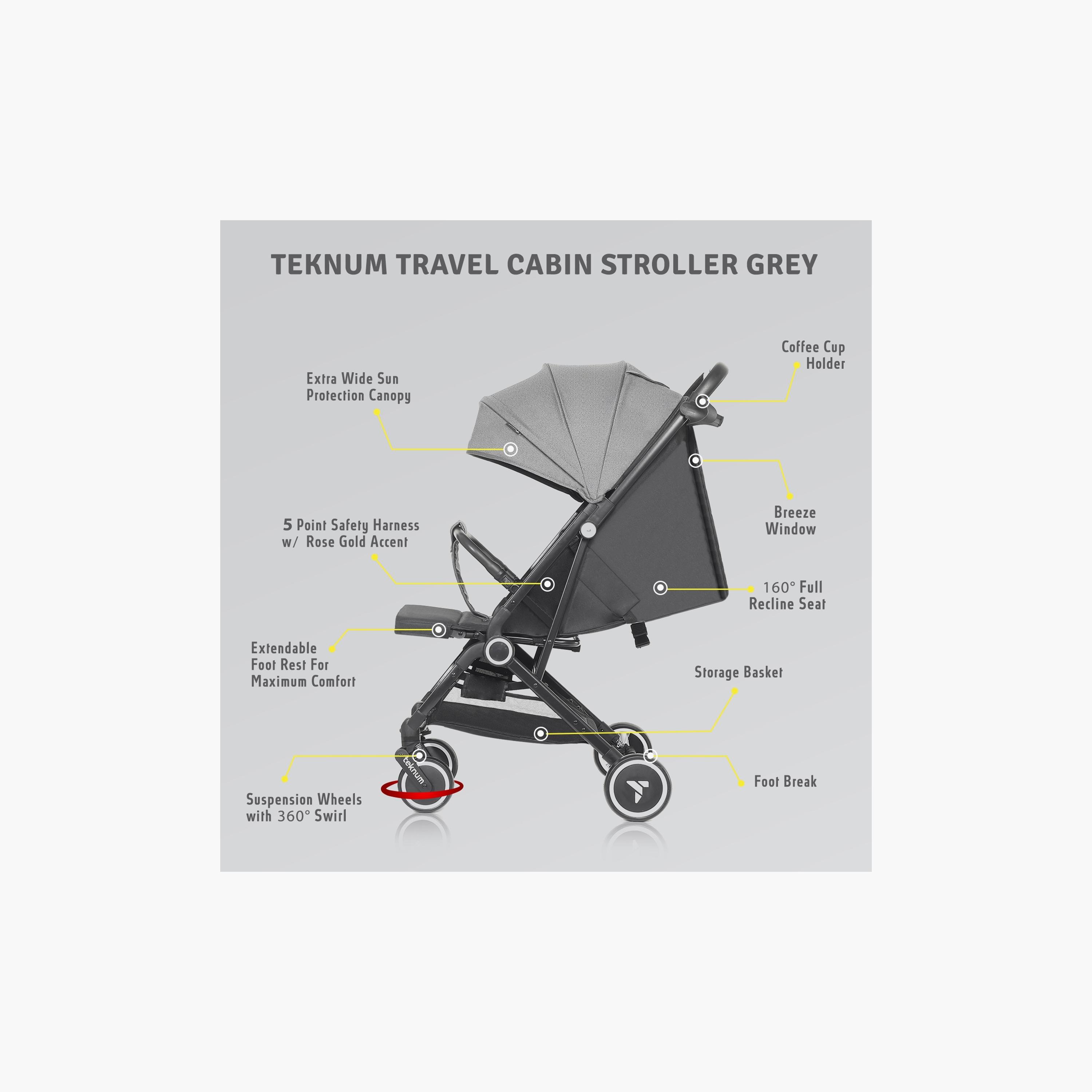 Teknum Travel Cabin Stroller with Coffee Cup Holder-baby-gear-strollersandprams-strollers-image-4