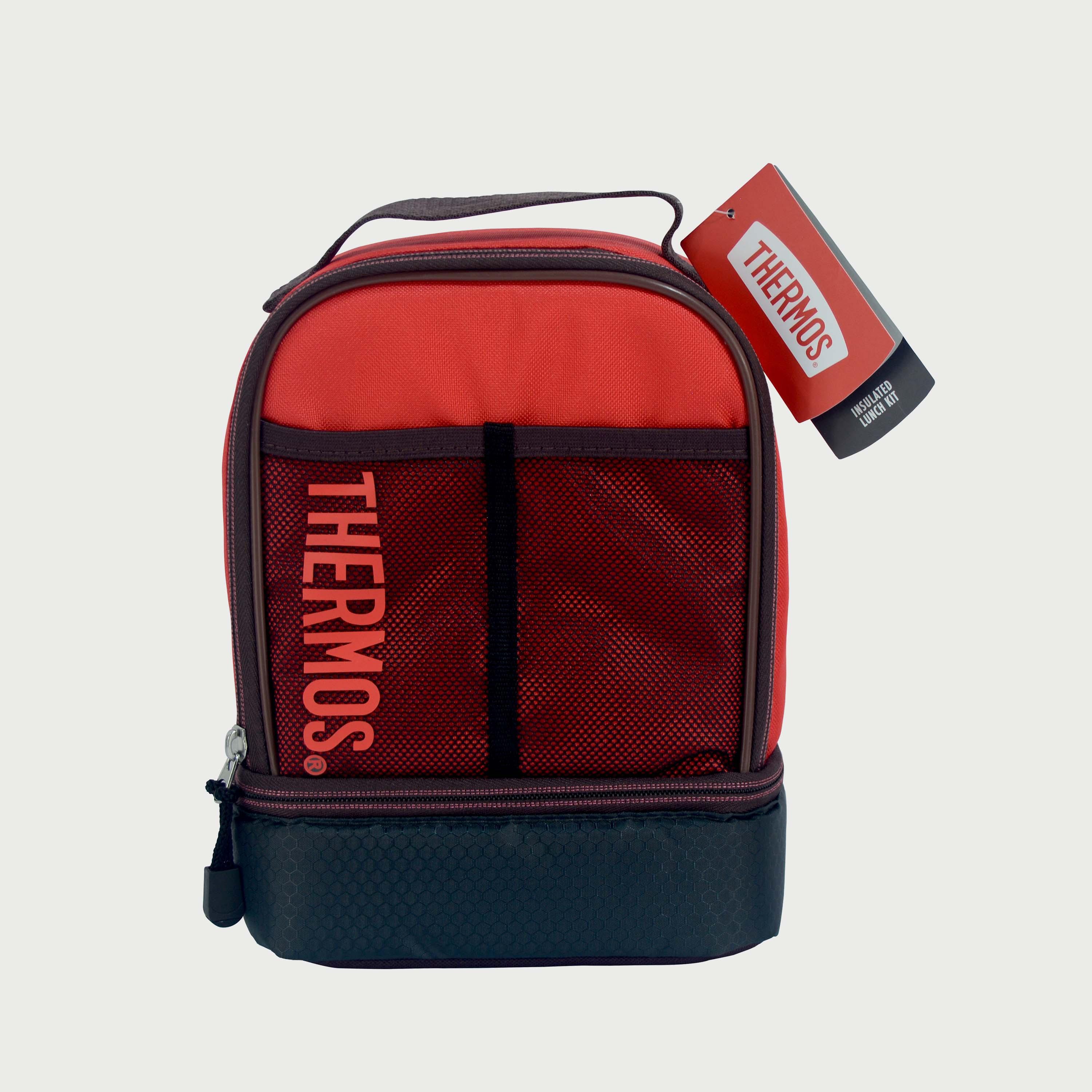 Thermos Sport Mesh Dual Lunch Kit, Maroon Red-school-lunchessentials-lunchbags-image-1
