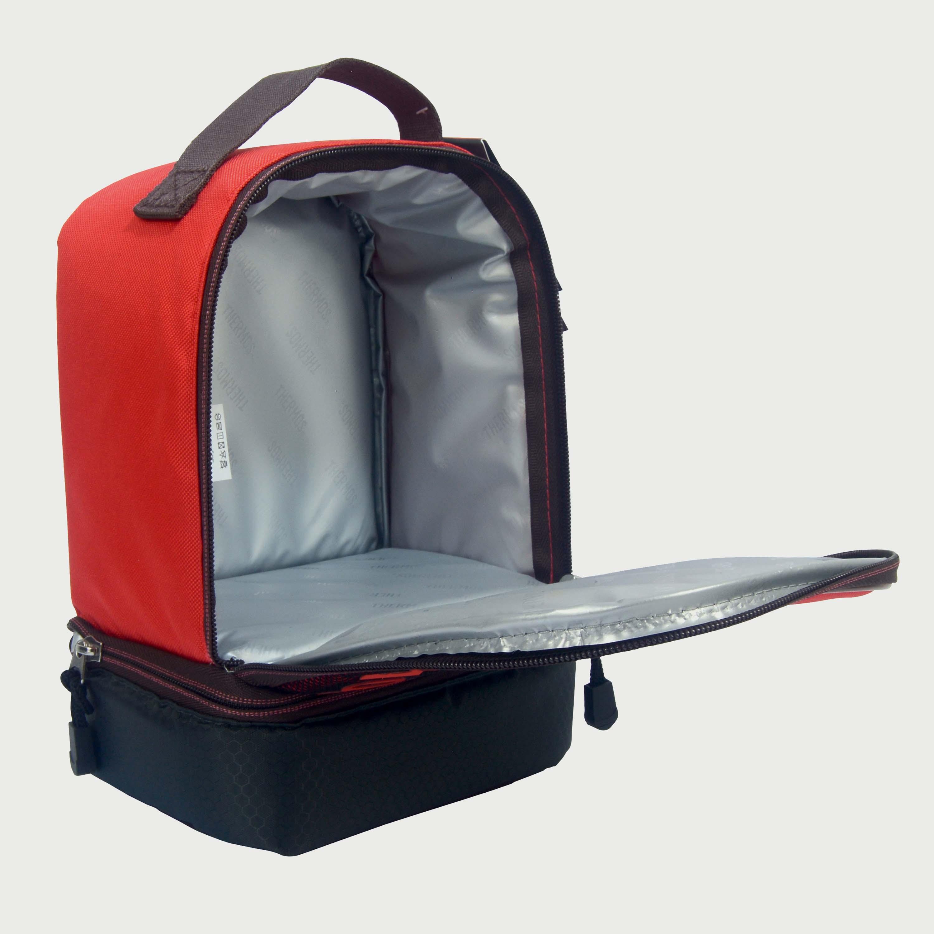 Thermos Sport Mesh Dual Lunch Kit, Maroon Red-school-lunchessentials-lunchbags-image-2