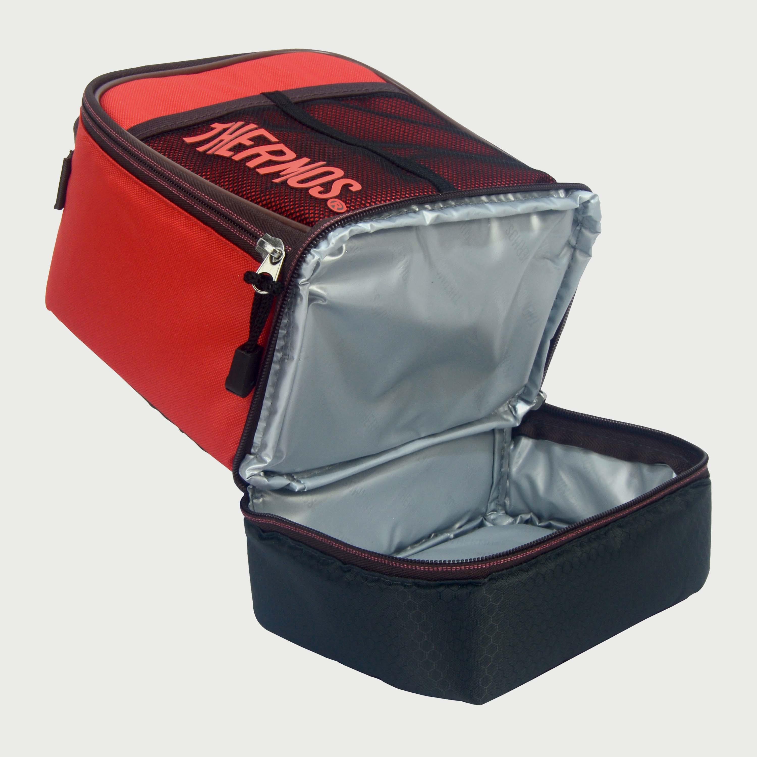 Thermos Sport Mesh Dual Lunch Kit, Maroon Red-school-lunchessentials-lunchbags-image-3