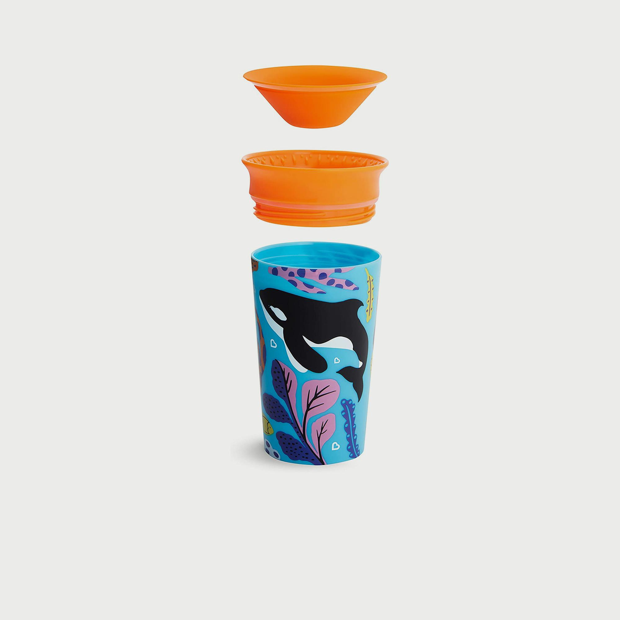 Munchkin Miracle 360° Wildlove 2 Pieces Sippy Cups, Orca/Polar Bear - 266 ml x 2-baby-feeding-mealtimeessentials-image-3